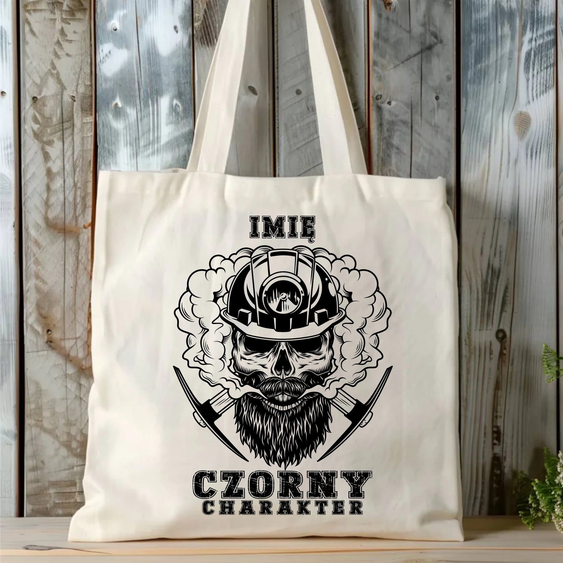 Torba - prezent dla górnika - Czorny charakter - personalizowana G06 - StoryCups.pl