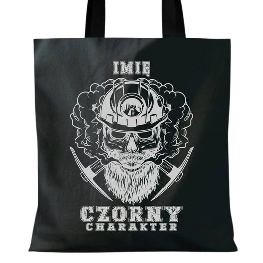 Torba - prezent dla górnika - Czorny charakter - personalizowana G06 - StoryCups.pl