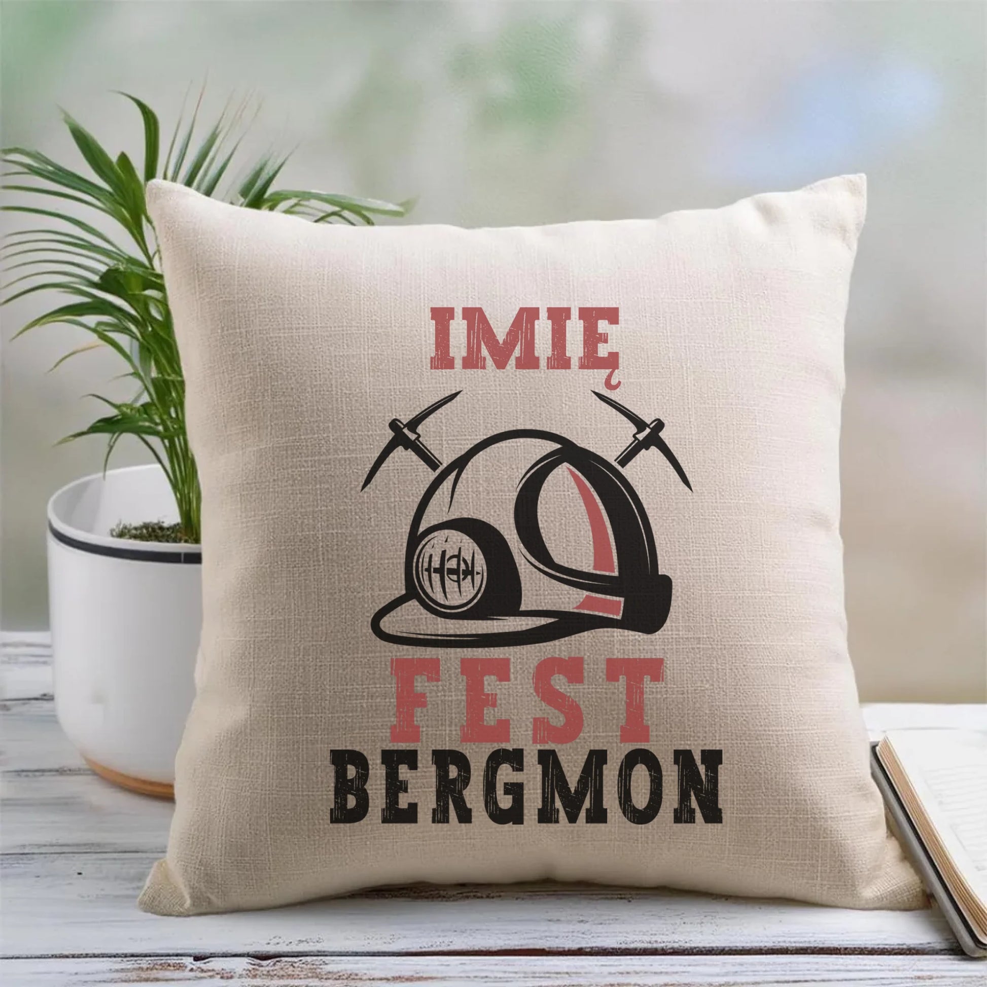 Poduszka - prezent dla górnika - Fest bergmon - personalizowana G07 - StoryCups.pl