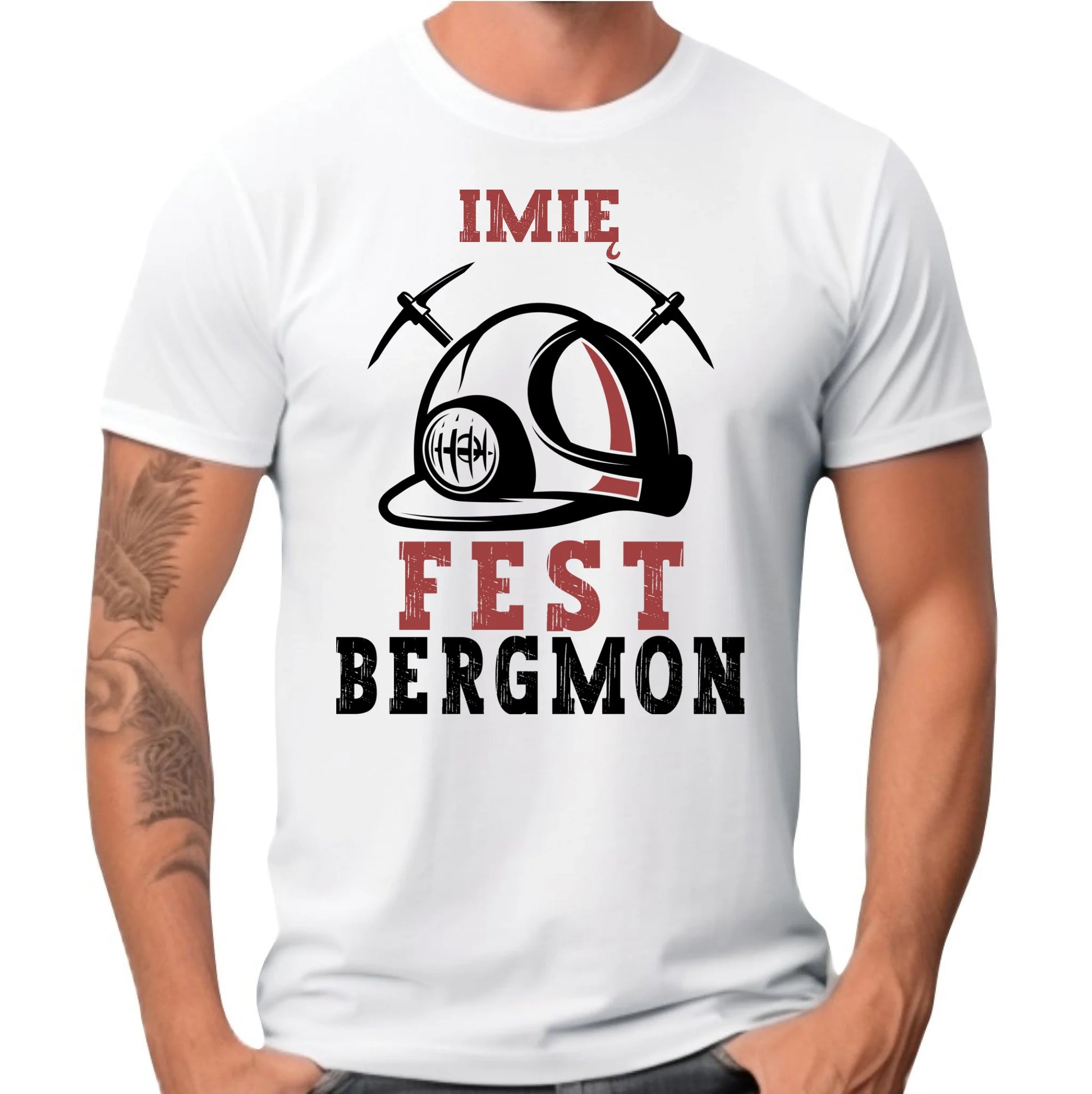 Koszulka męska - prezent dla górnika - Fest bergmon - personalizowana G07 - StoryCups.pl