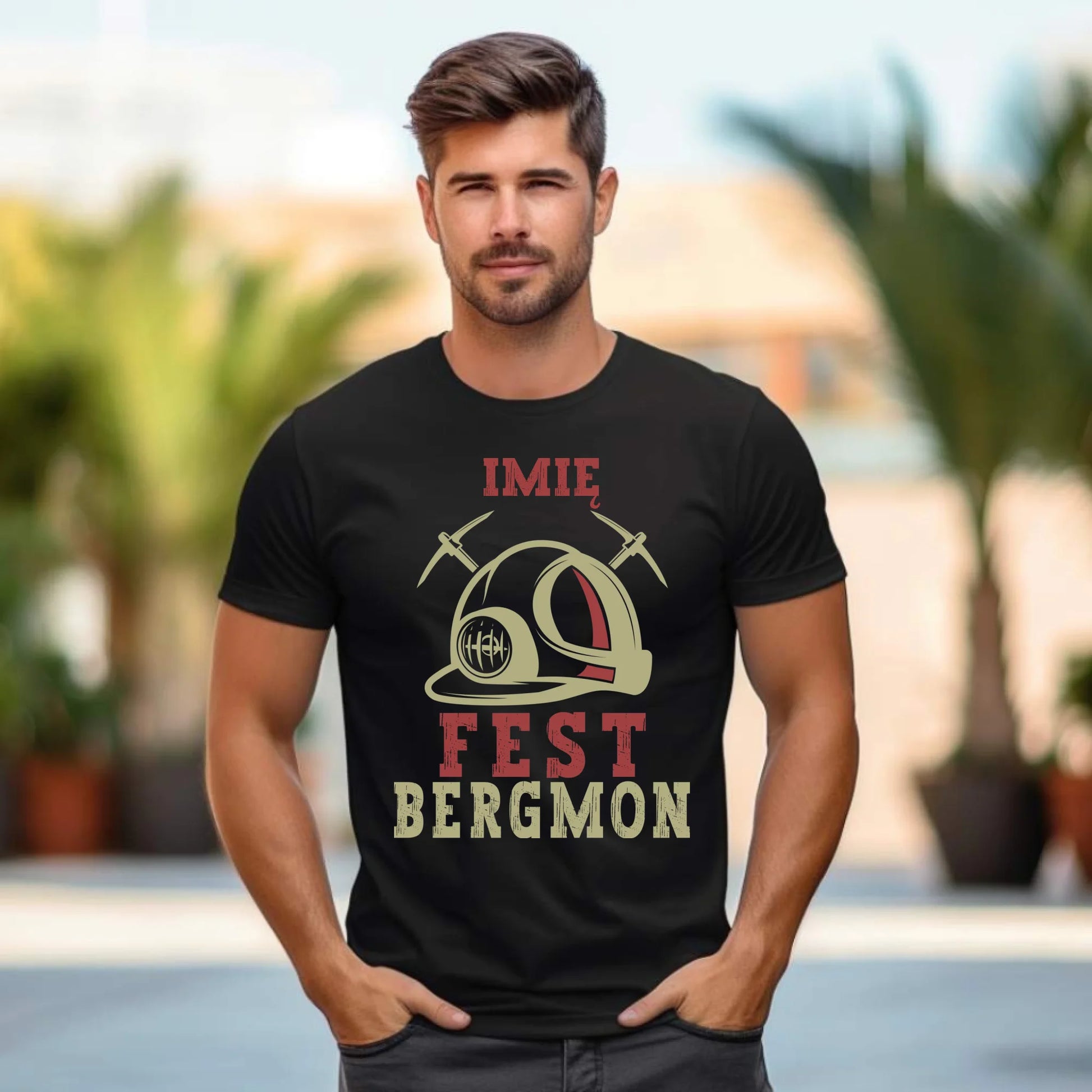 Koszulka męska - prezent dla górnika - Fest bergmon - personalizowana G07 - StoryCups.pl