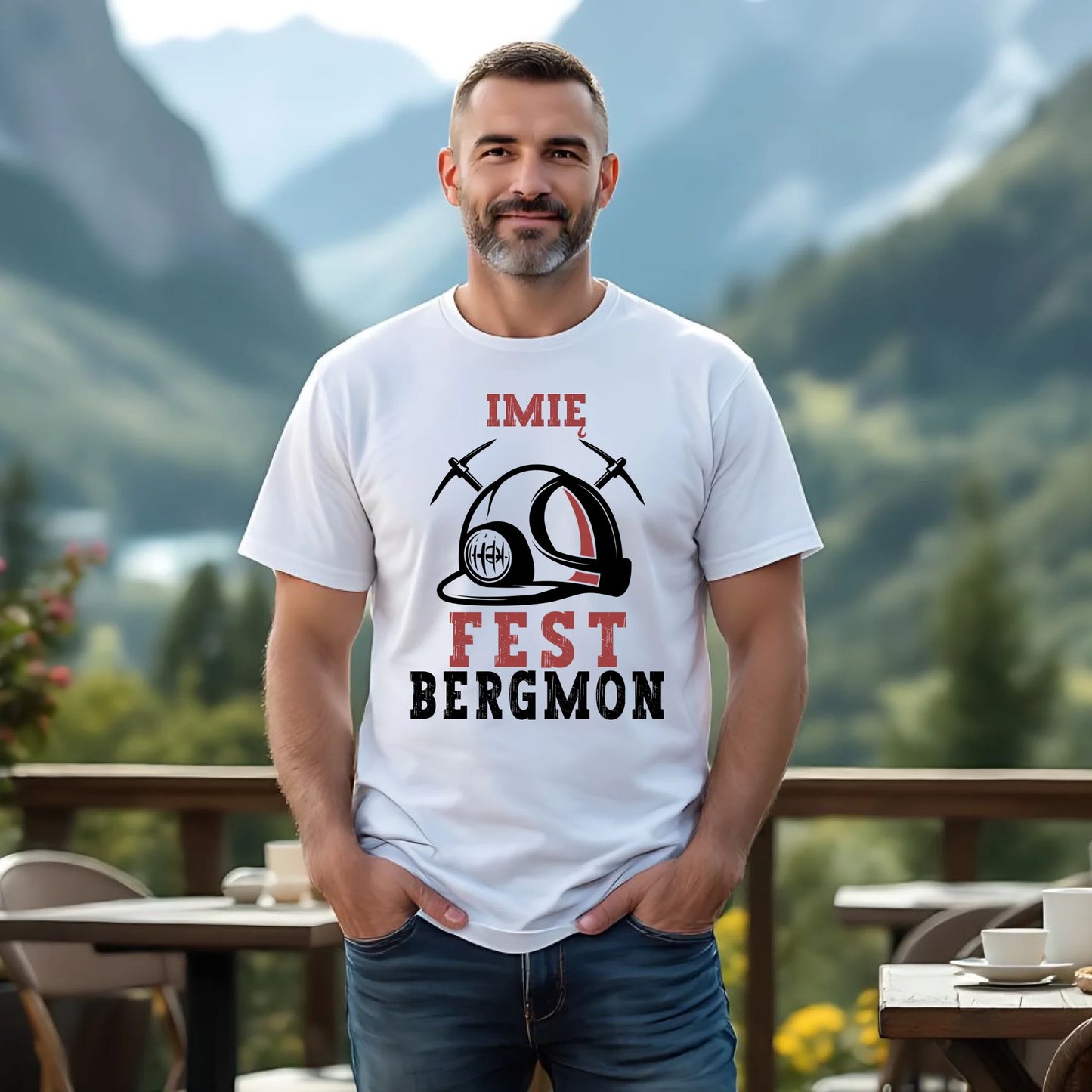 Koszulka męska - prezent dla górnika - Fest bergmon - personalizowana G07 - StoryCups.pl