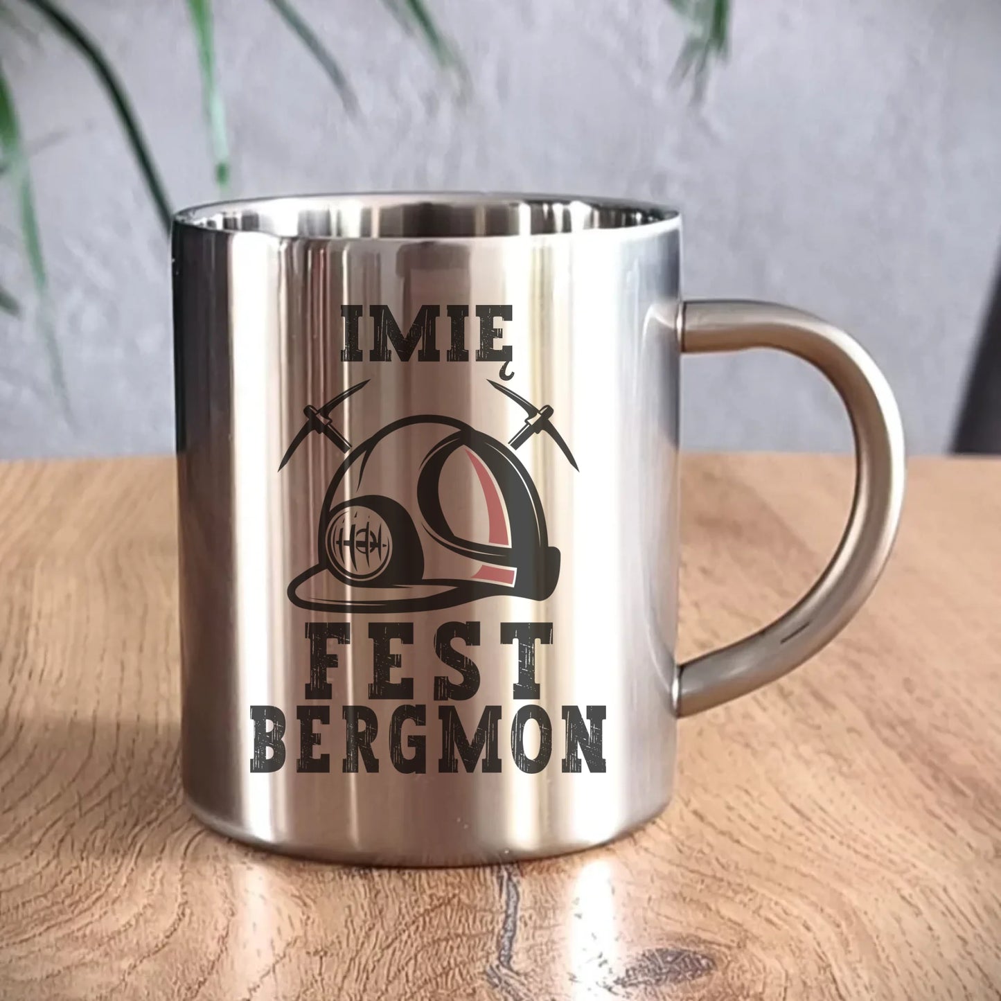 Kubek metalowy - prezent dla górnika - Fest bergmon - personalizowany G07 - StoryCups.pl