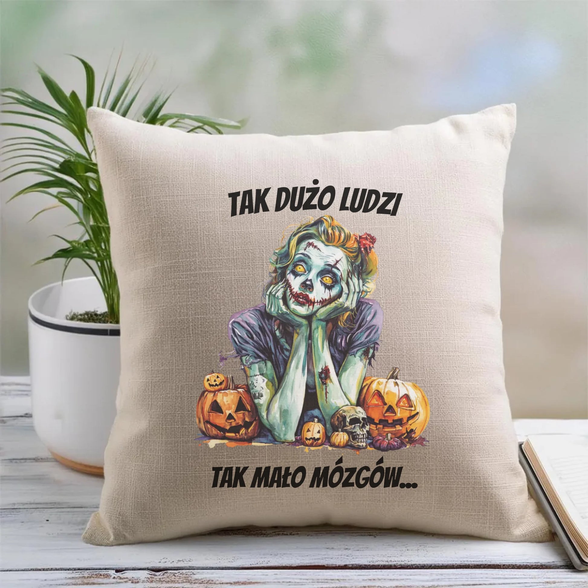 Poduszka na Halloween - Zombie - Tak mało mózgów HL31 - StoryCups.pl