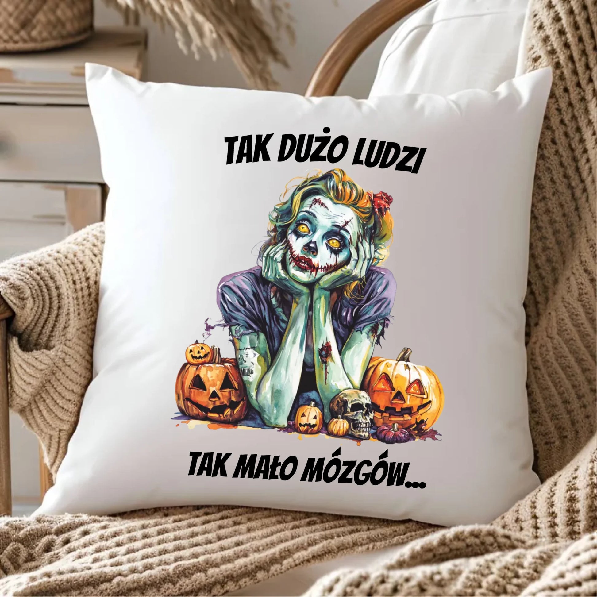 Poduszka na Halloween - Zombie - Tak mało mózgów HL31 - StoryCups.pl