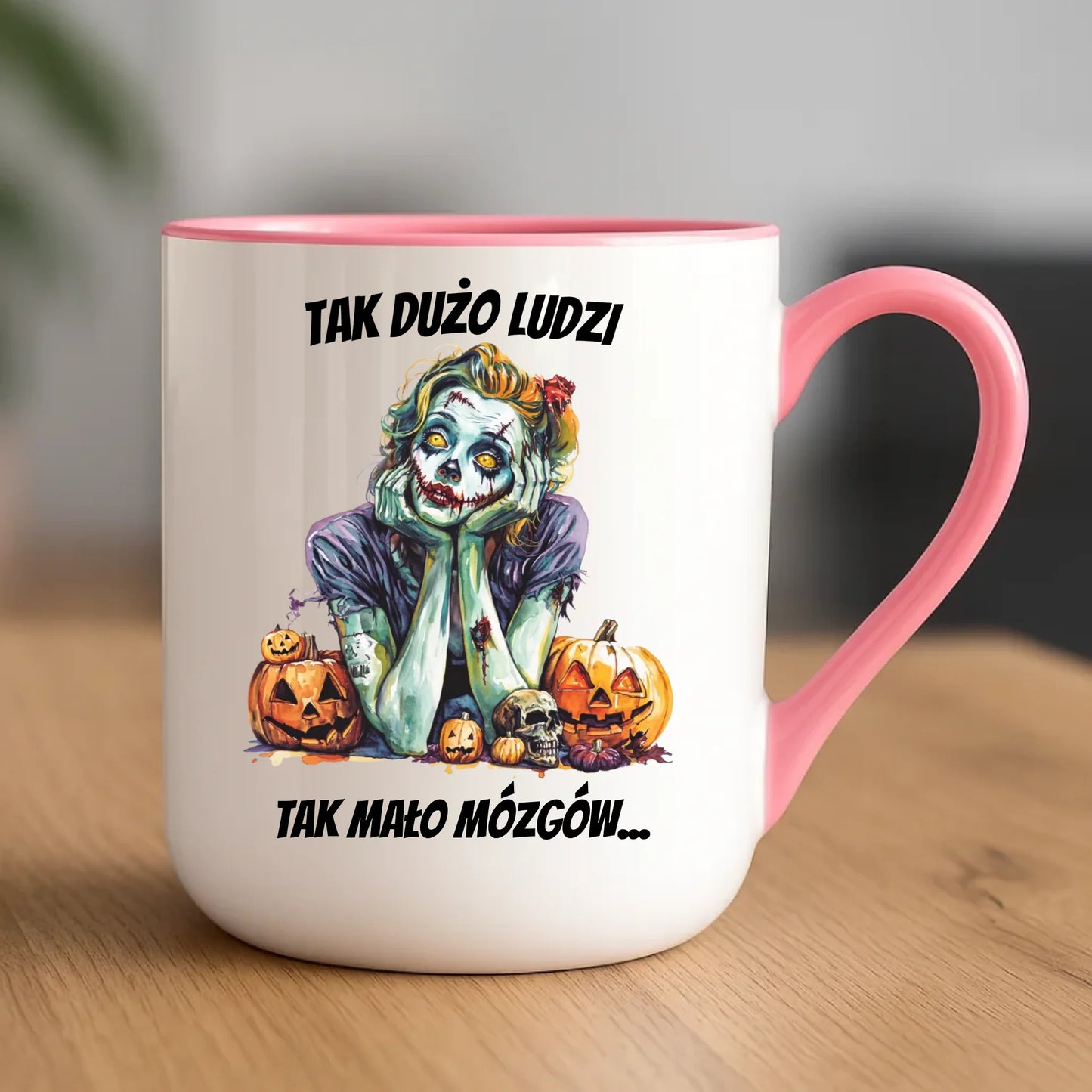Kubek elegant na Halloween - Zombie - Tak mało mózgów HL31 - StoryCups.pl