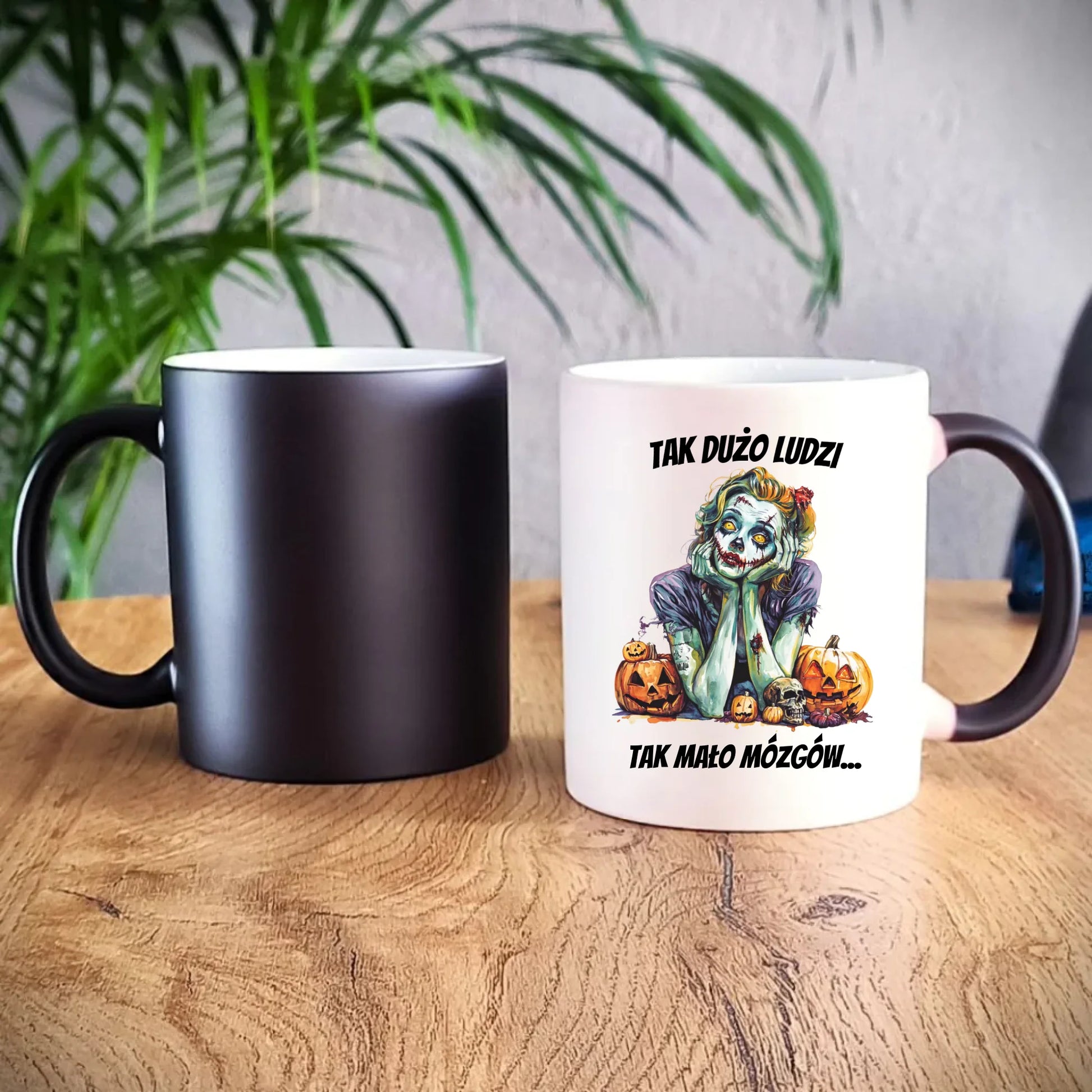 Kubek magiczny na Halloween - Zombie - Tak mało mózgów HL31 - StoryCups.pl