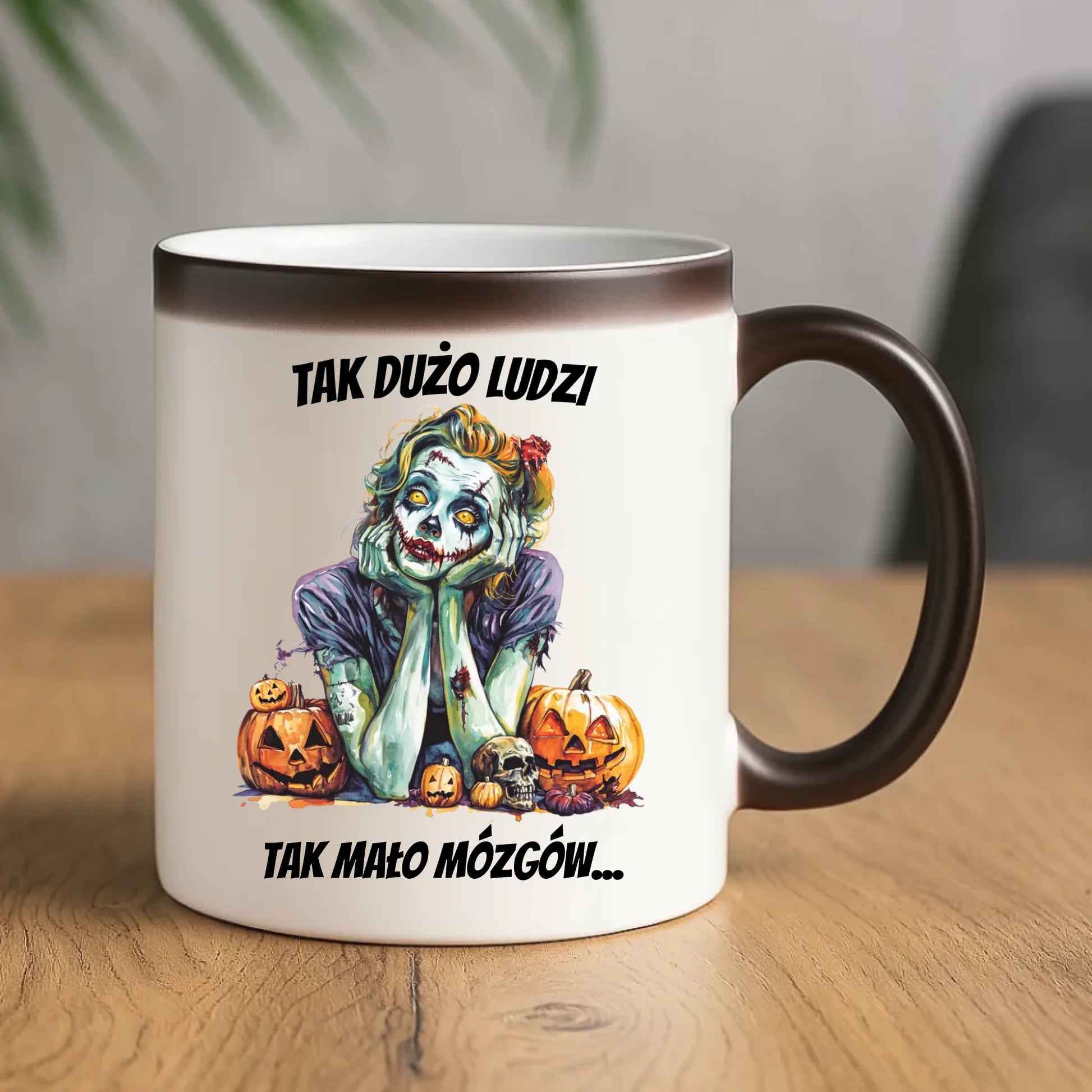 Kubek magiczny na Halloween - Zombie - Tak mało mózgów HL31 - StoryCups.pl