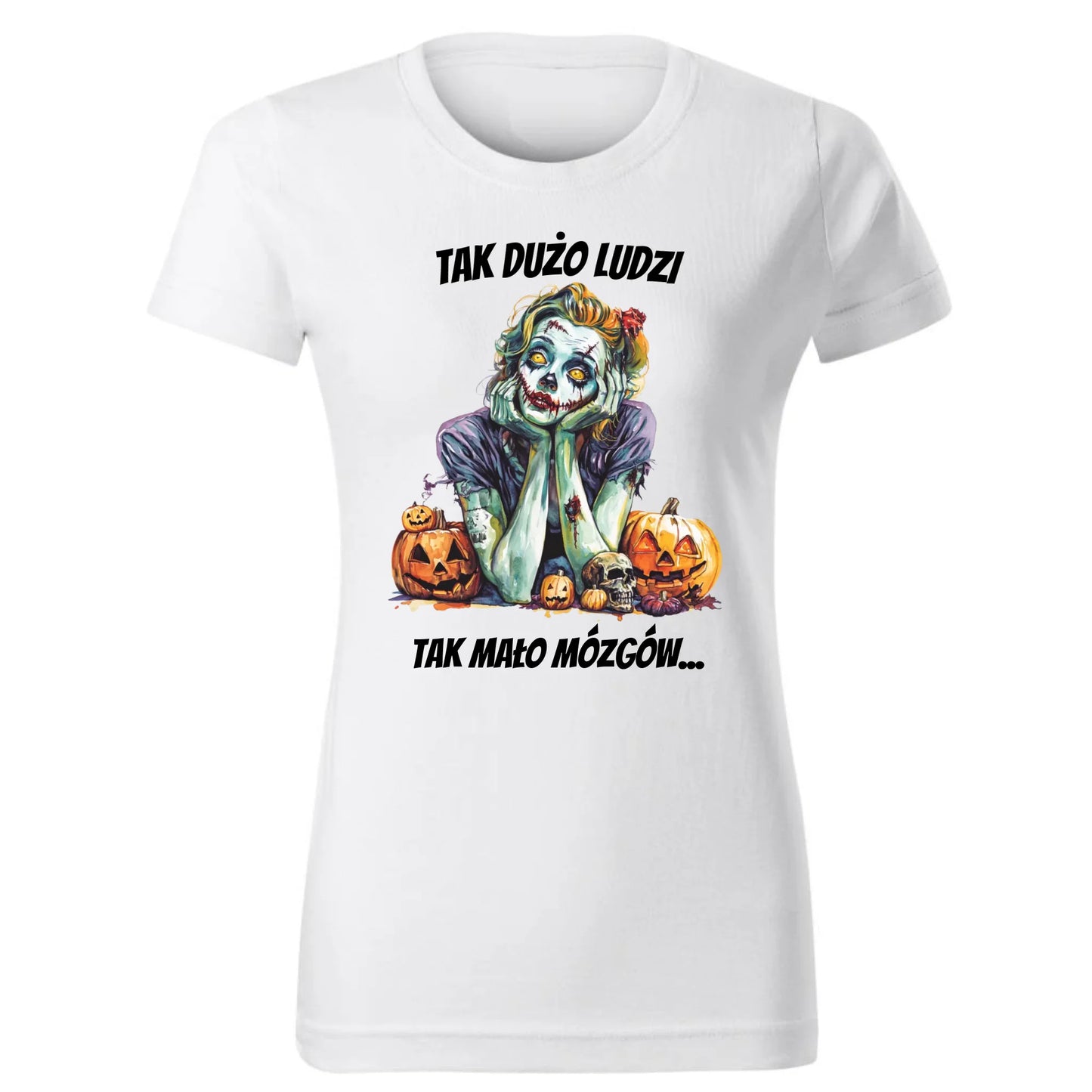 Koszulka damska na Halloween - Zombie - Tak mało mózgów HL31 - StoryCups.pl