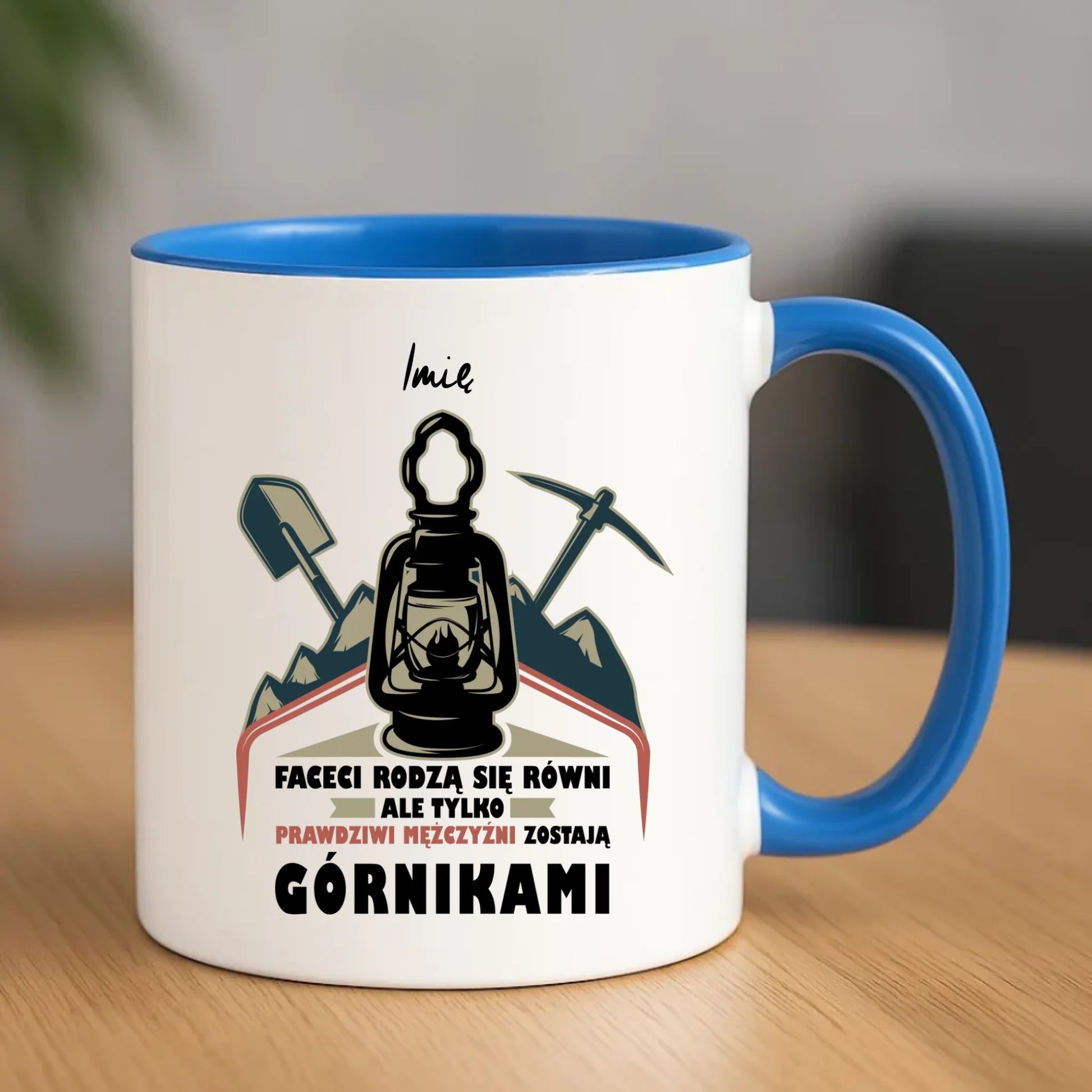 Kubek - prezent dla górnika - Prawdziwi mężczyźni zostają górnikami - personalizowany G08 - StoryCups.pl
