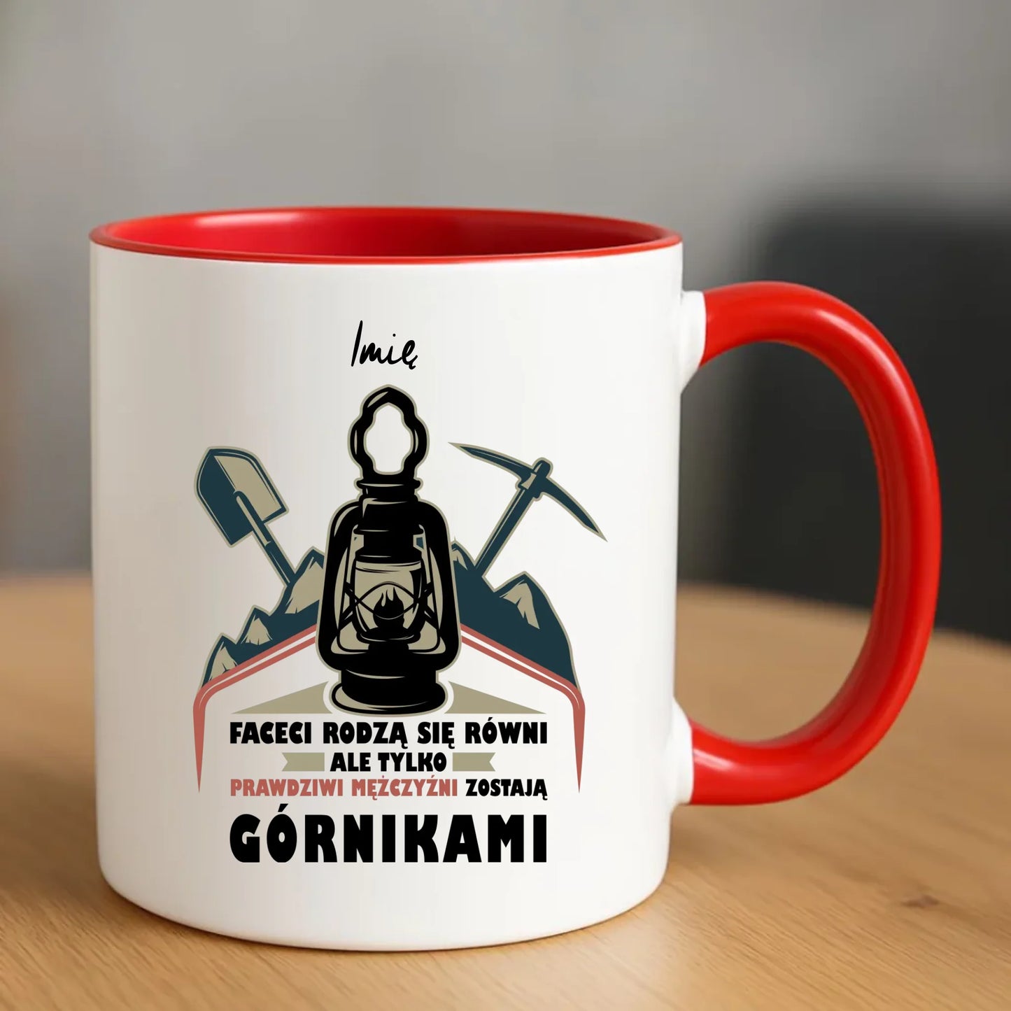 Kubek - prezent dla górnika - Prawdziwi mężczyźni zostają górnikami - personalizowany G08 - StoryCups.pl