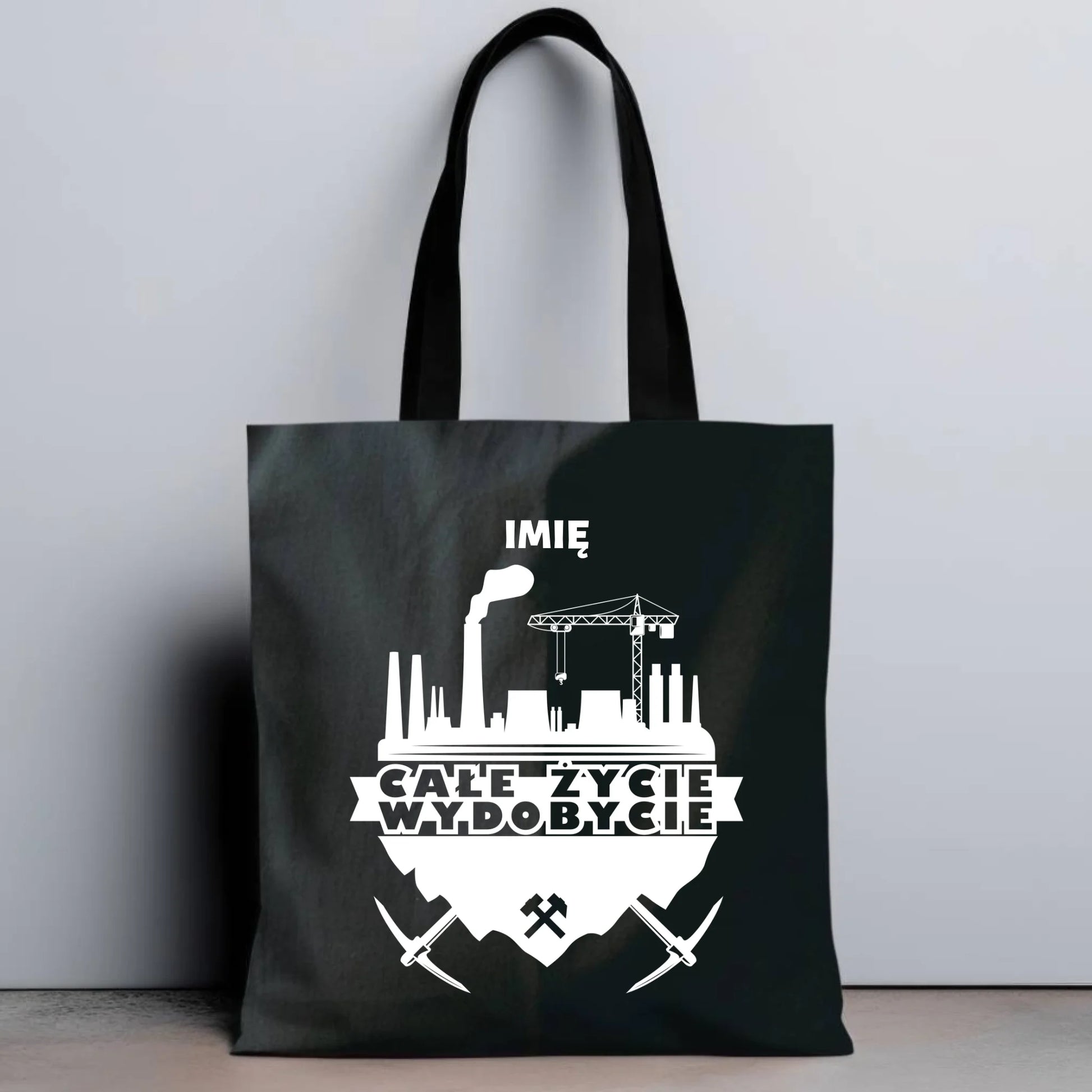 Torba - prezent dla górnika - Całe życie wydobycie - personalizowana G09 - StoryCups.pl