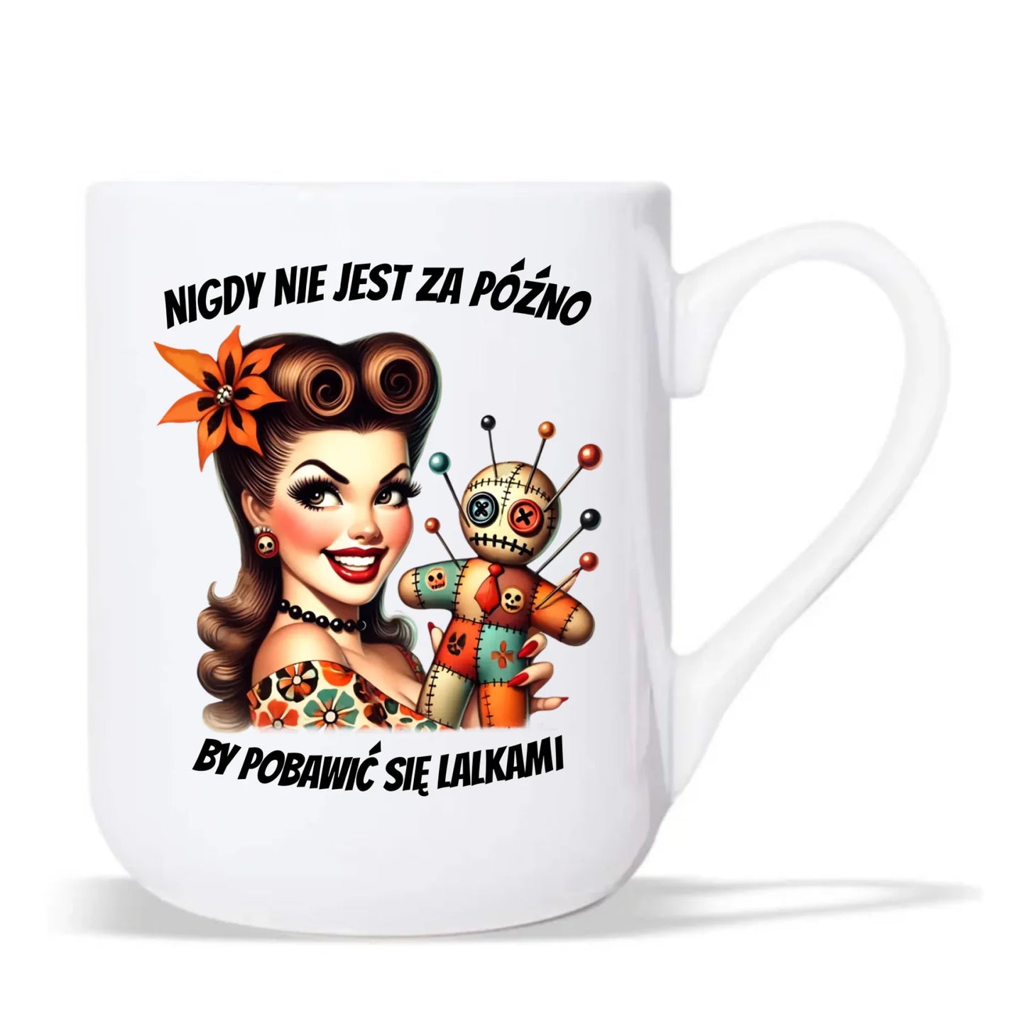 Kubek elegant dla niej - Laleczka Voodoo retro DZ21 - StoryCups.pl