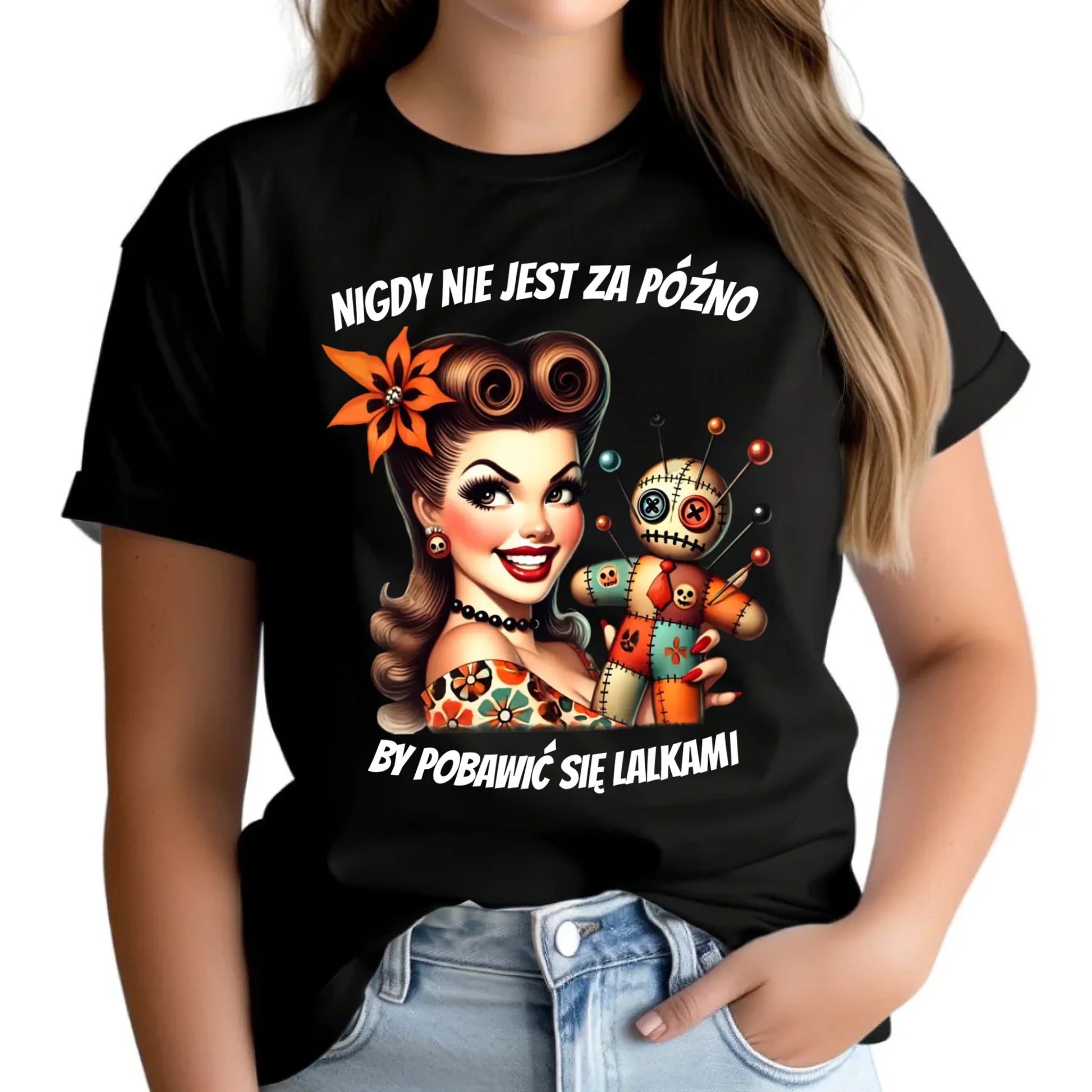Koszulka damska - Laleczka Voodoo retro DZ21 - StoryCups.pl