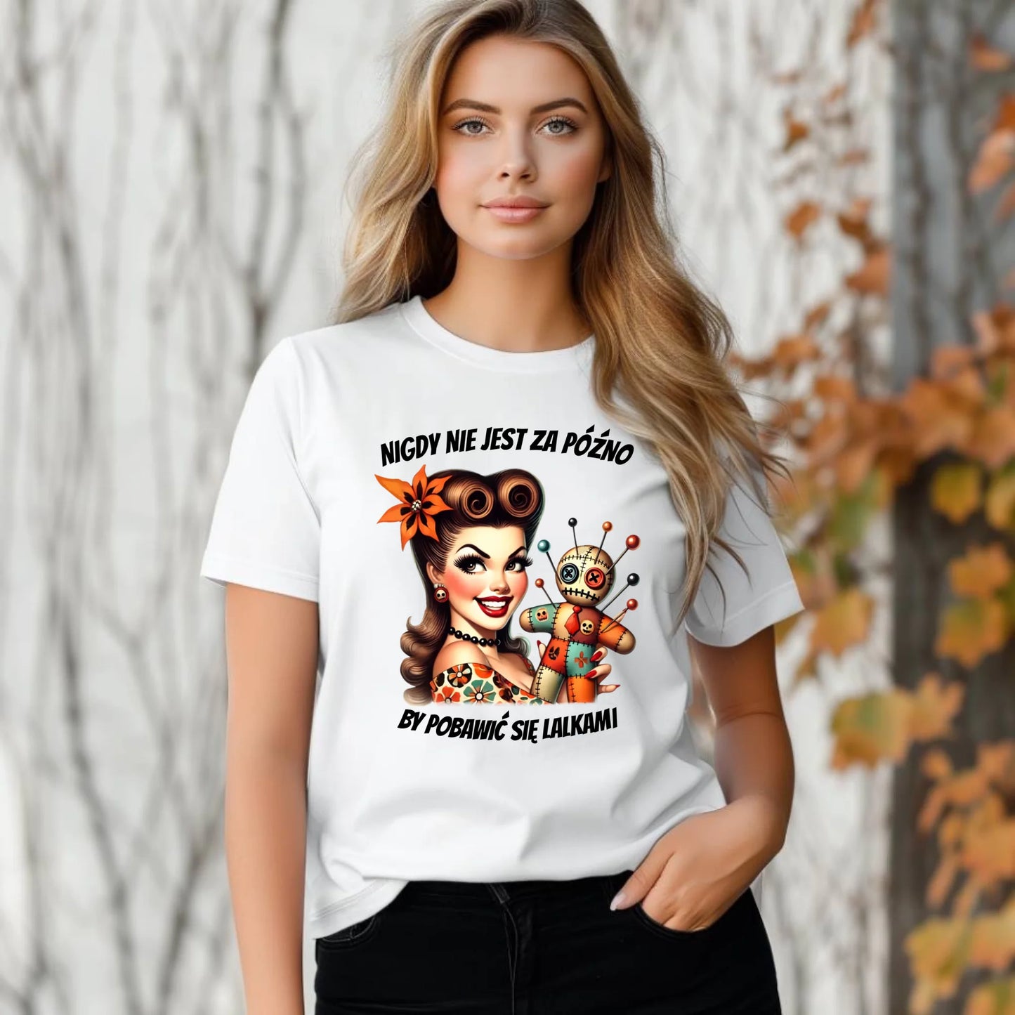 Koszulka damska - Laleczka Voodoo retro DZ21 - StoryCups.pl