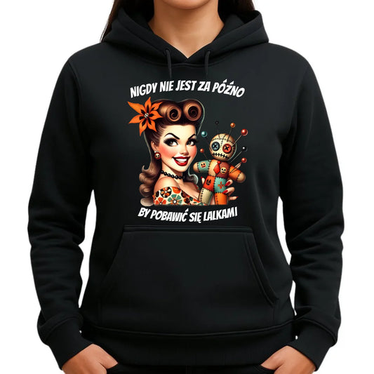 Bluza damska z kapturem - Laleczka Voodoo retro DZ21 - StoryCups.pl