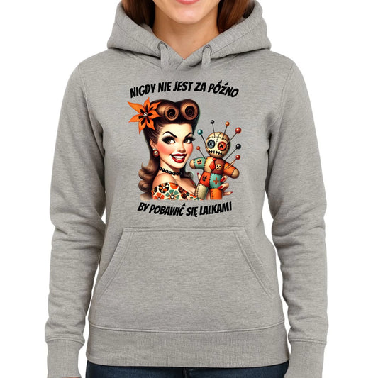 Bluza damska z kapturem - Laleczka Voodoo retro DZ21 - StoryCups.pl