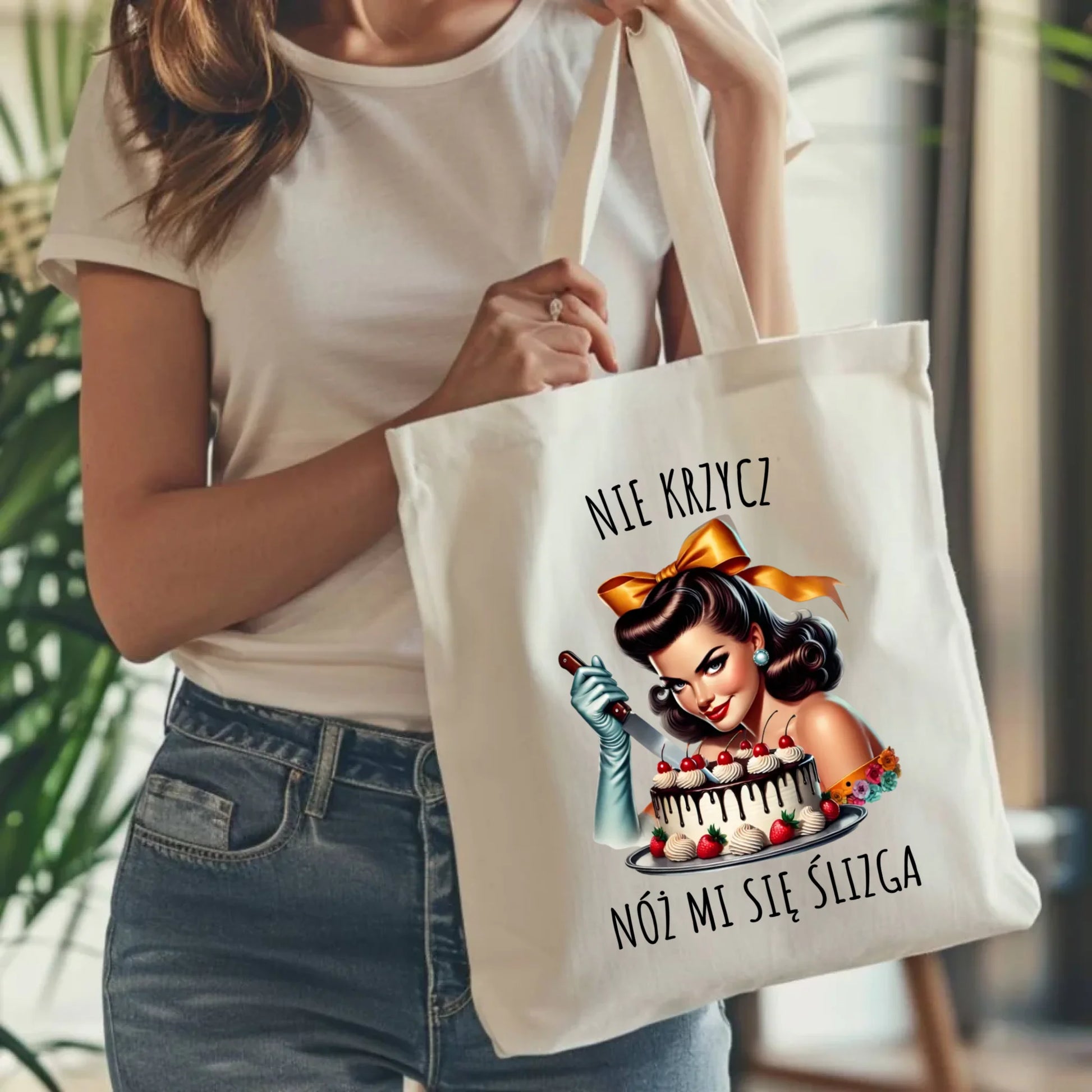 Torba - Nie krzycz, nóż mi się ślizga - Czarny humor DZ22 - StoryCups.pl