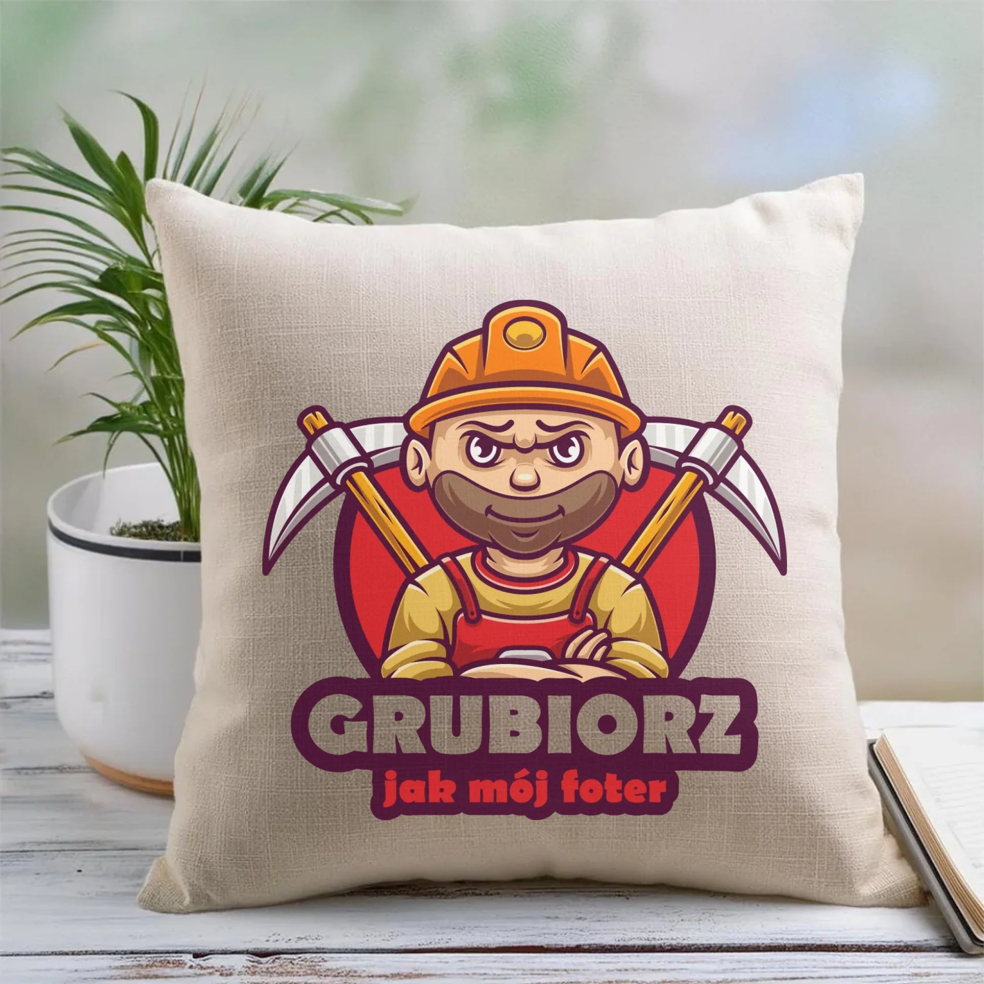 Poduszka - prezent dla górnika - Grubiorz jak mój foter G13 - StoryCups.pl