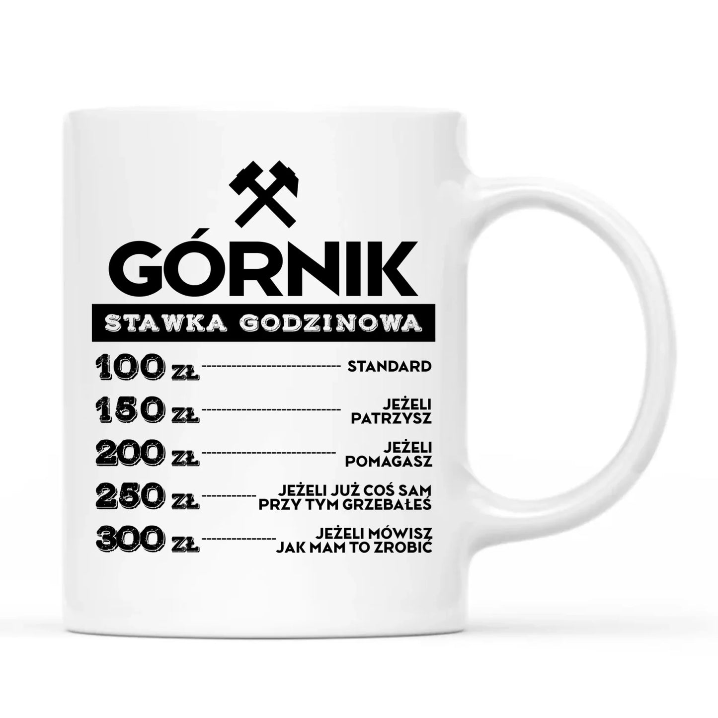 Kubek - prezent dla górnika - Górnik stawka godzinowa G14 - StoryCups.pl