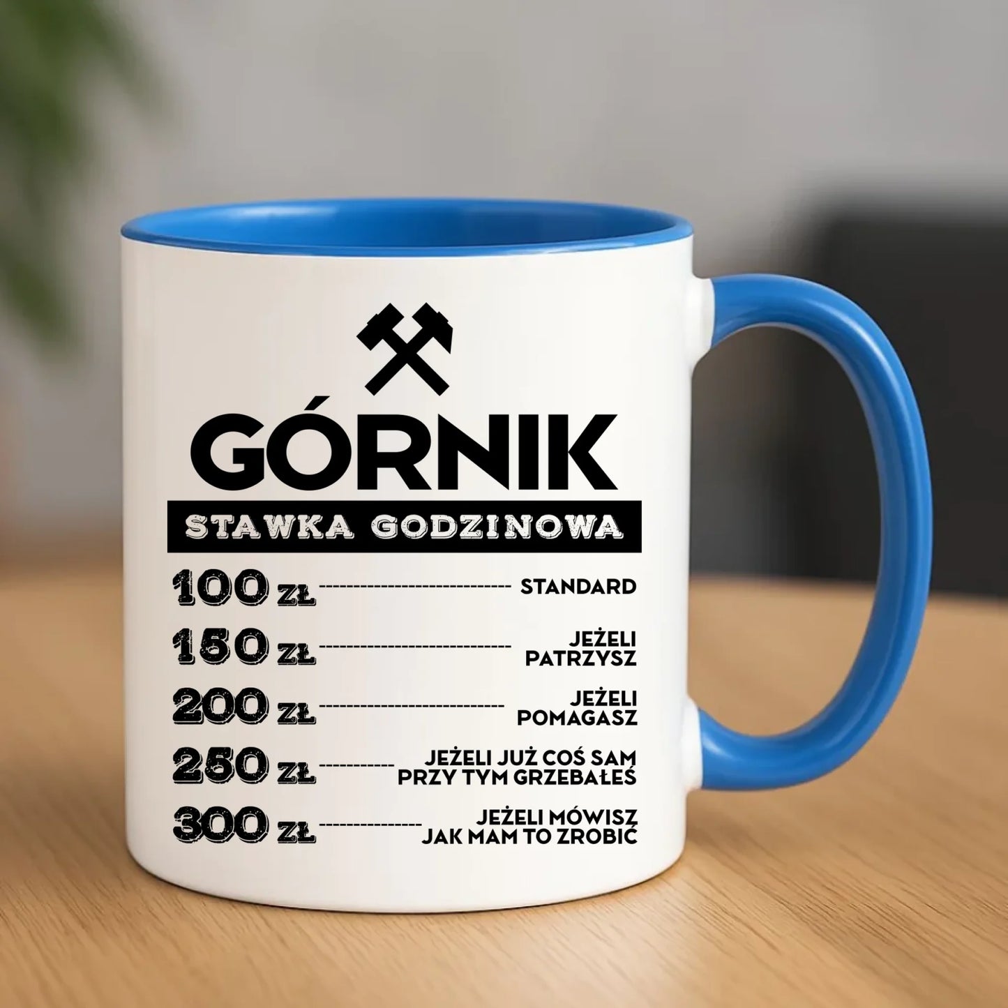Kubek - prezent dla górnika - Górnik stawka godzinowa G14 - StoryCups.pl