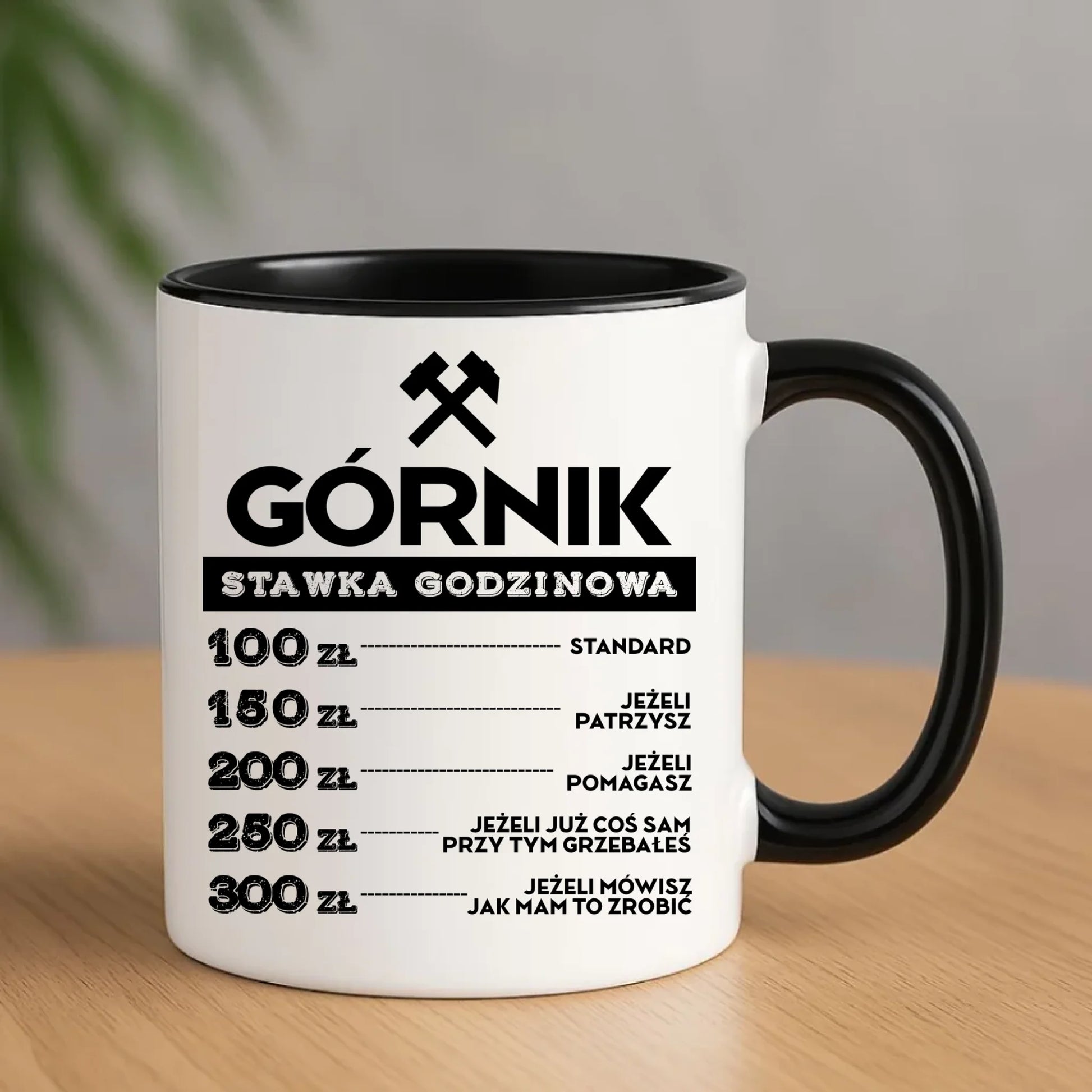 Kubek - prezent dla górnika - Górnik stawka godzinowa G14 - StoryCups.pl