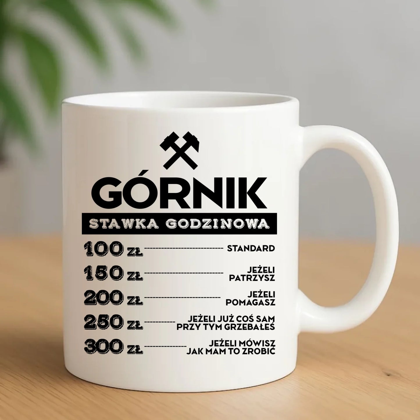 Kubek - prezent dla górnika - Górnik stawka godzinowa G14 - StoryCups.pl