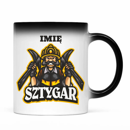 Kubek magiczny - prezent dla górnika - Sztygar - personalizowany G15 - StoryCups.pl
