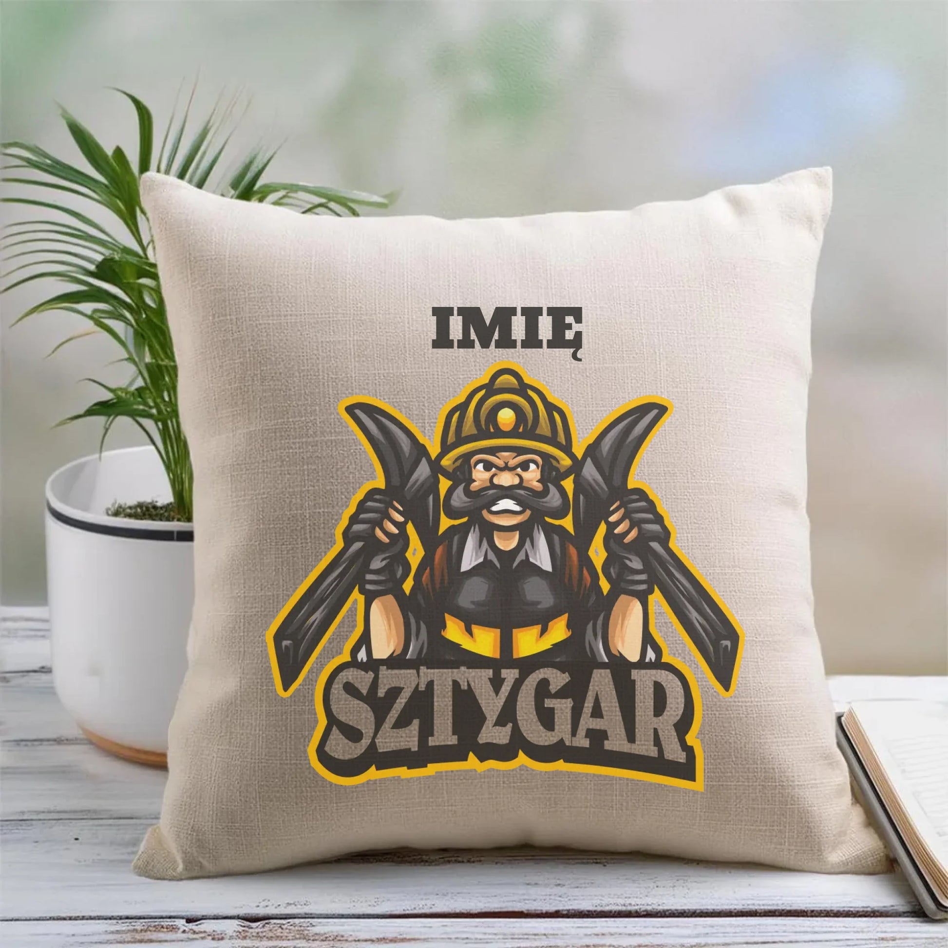Poduszka - prezent dla górnika - Sztygar - personalizowana G15 - StoryCups.pl