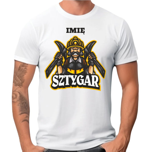Koszulka męska - prezent dla górnika - Sztygar - personalizowana G15 - StoryCups.pl