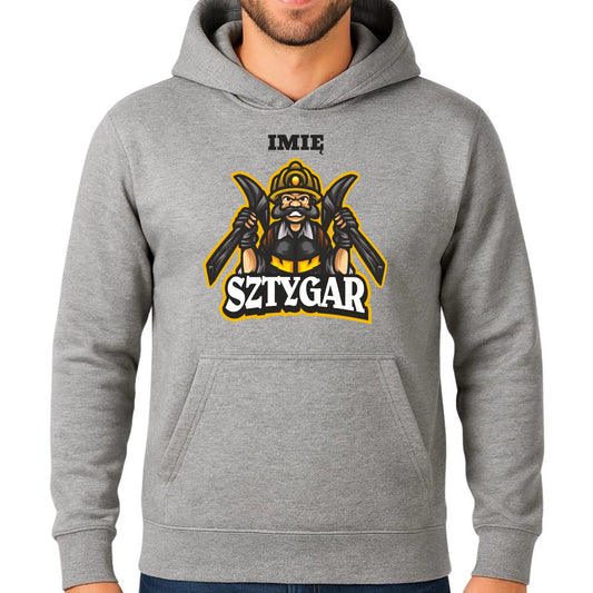 Bluza męska z kapturem - prezent dla górnika - Sztygar - personalizowana G15 - StoryCups.pl