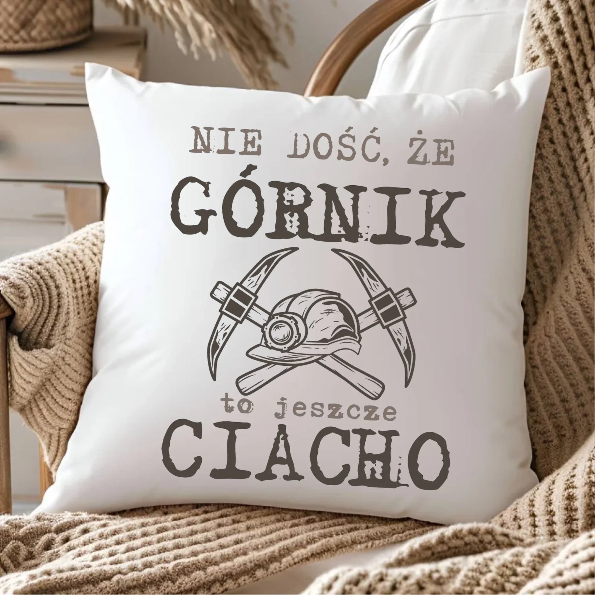 Poduszka - prezent dla górnika - Nie dość, że górnik to jeszcze ciacho G17 - StoryCups.pl