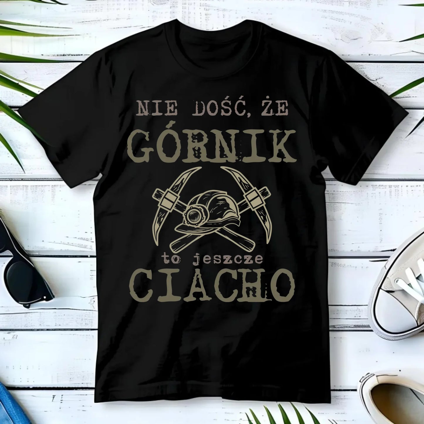 Koszulka męska - prezent dla górnika - Nie dość, że górnik to jeszcze ciacho G17 - StoryCups.pl