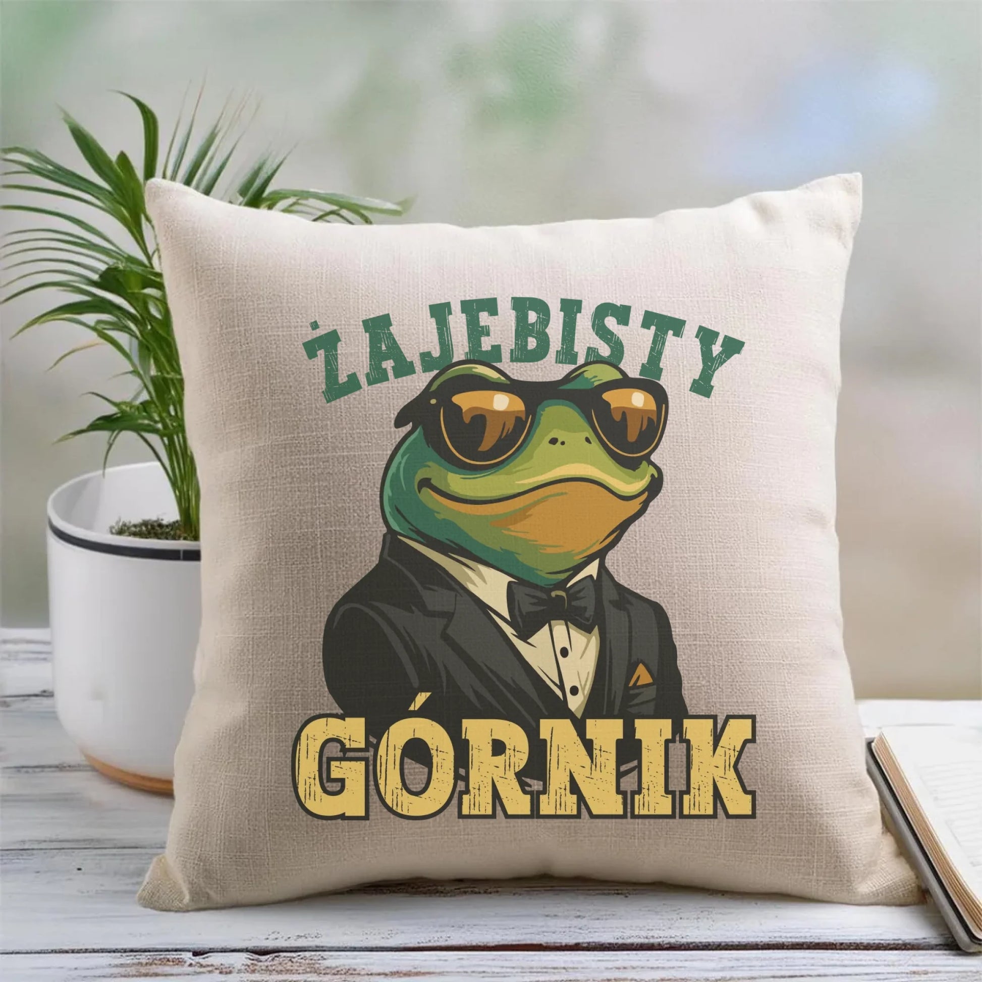 Poduszka - prezent dla górnika - Żajebisty górnik G18 - StoryCups.pl