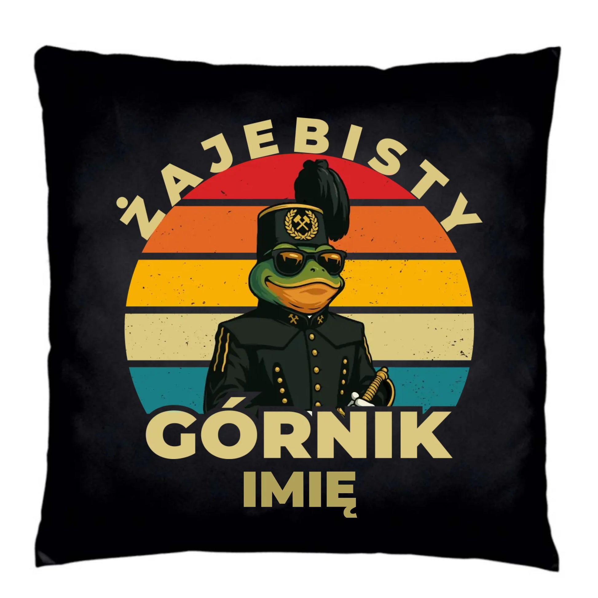 Poduszka dekoracyjna - prezent dla górnika - Żajebisty górnik - personalizowana G19 - StoryCups.pl