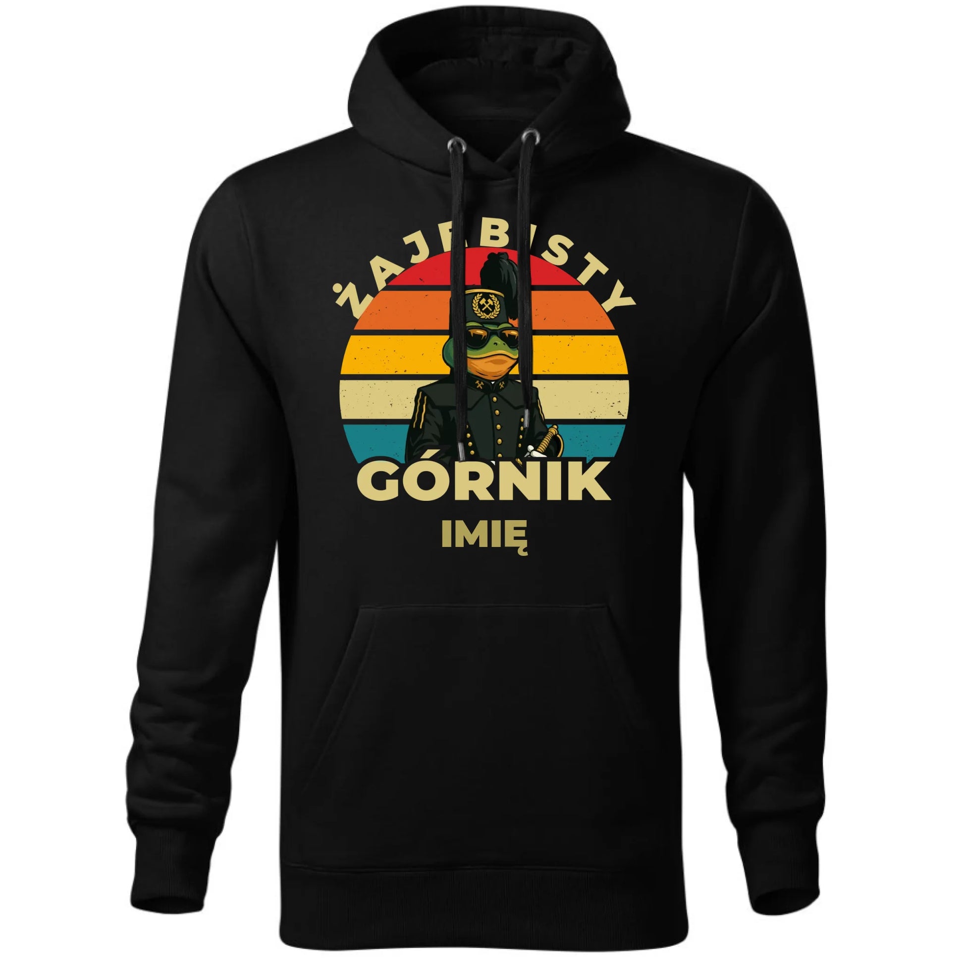 Bluza męska z kapturem - prezent dla górnika - Żajebisty górnik - personalizowana G19 - StoryCups.pl