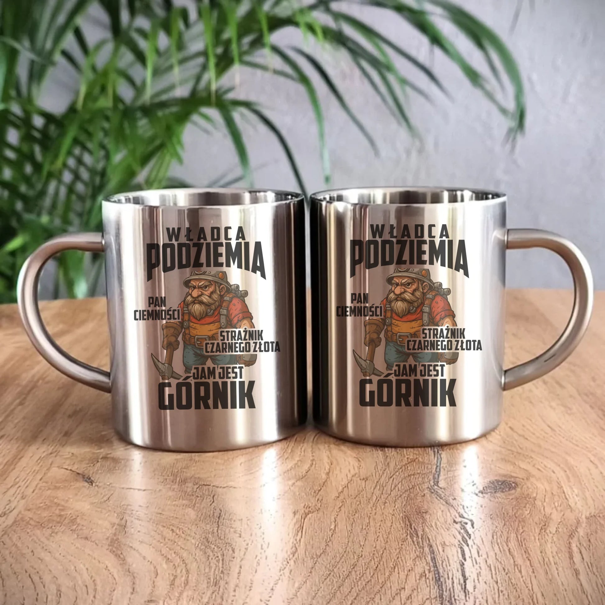 Kubek metalowy - prezent dla górnika - Władca podziemia Górnik G20 - StoryCups.pl