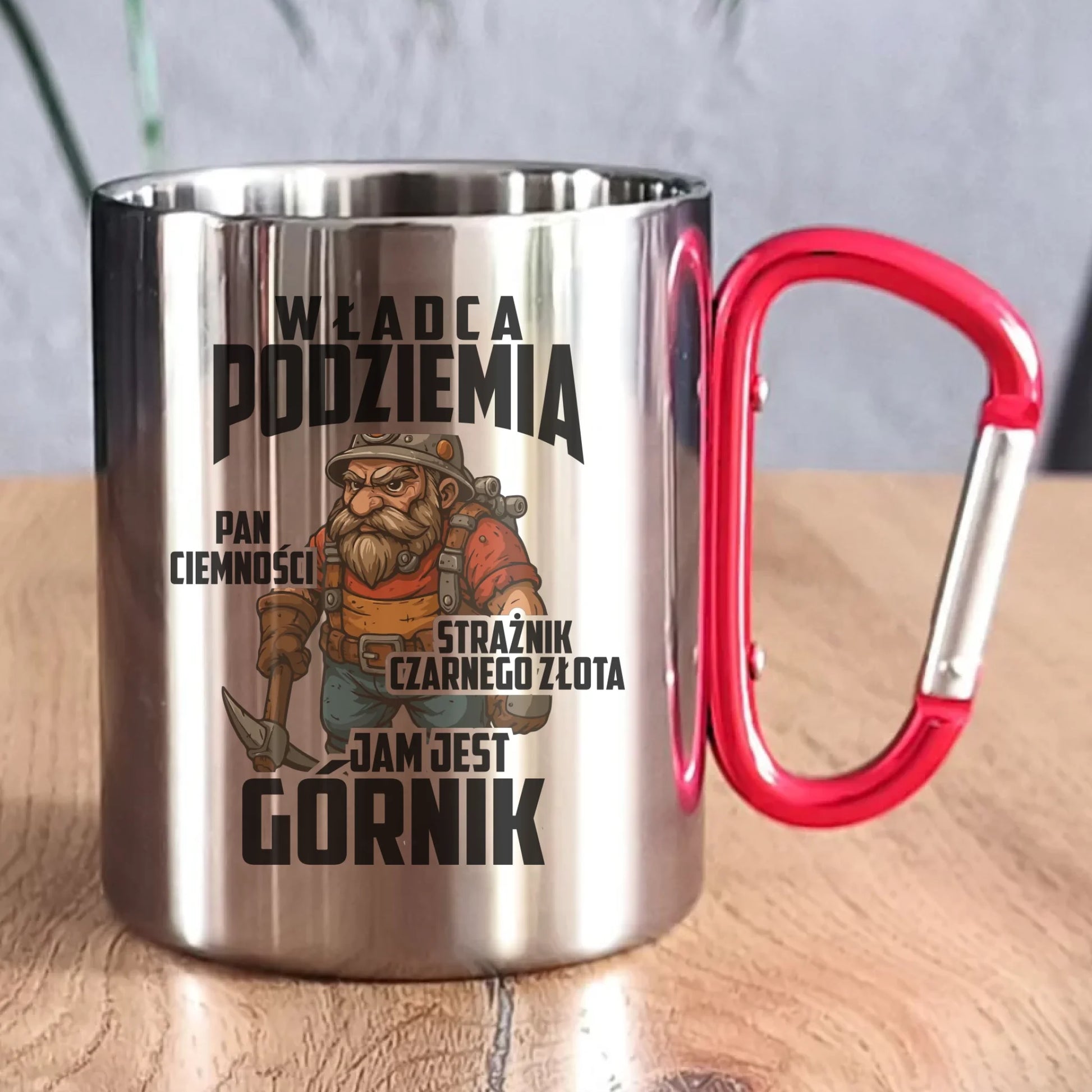 Kubek metalowy - prezent dla górnika - Władca podziemia Górnik G20 - StoryCups.pl