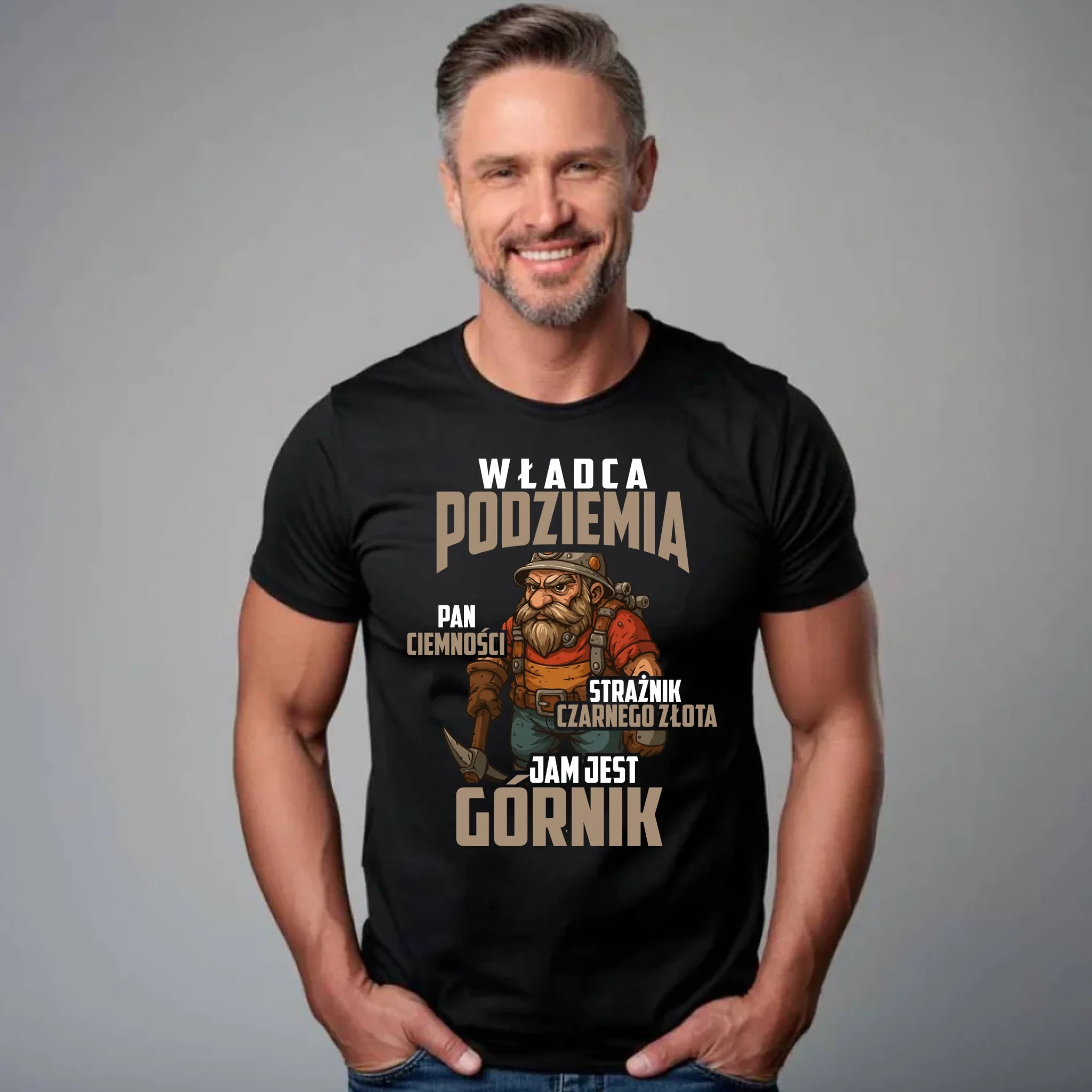 Koszulka męska - prezent dla górnika - Władca podziemia Górnik G20 - StoryCups.pl