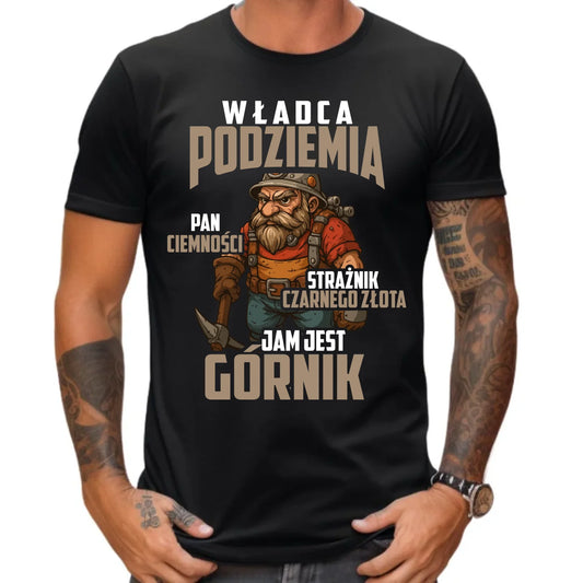 Koszulka męska - prezent dla górnika - Władca podziemia Górnik G20 - StoryCups.pl