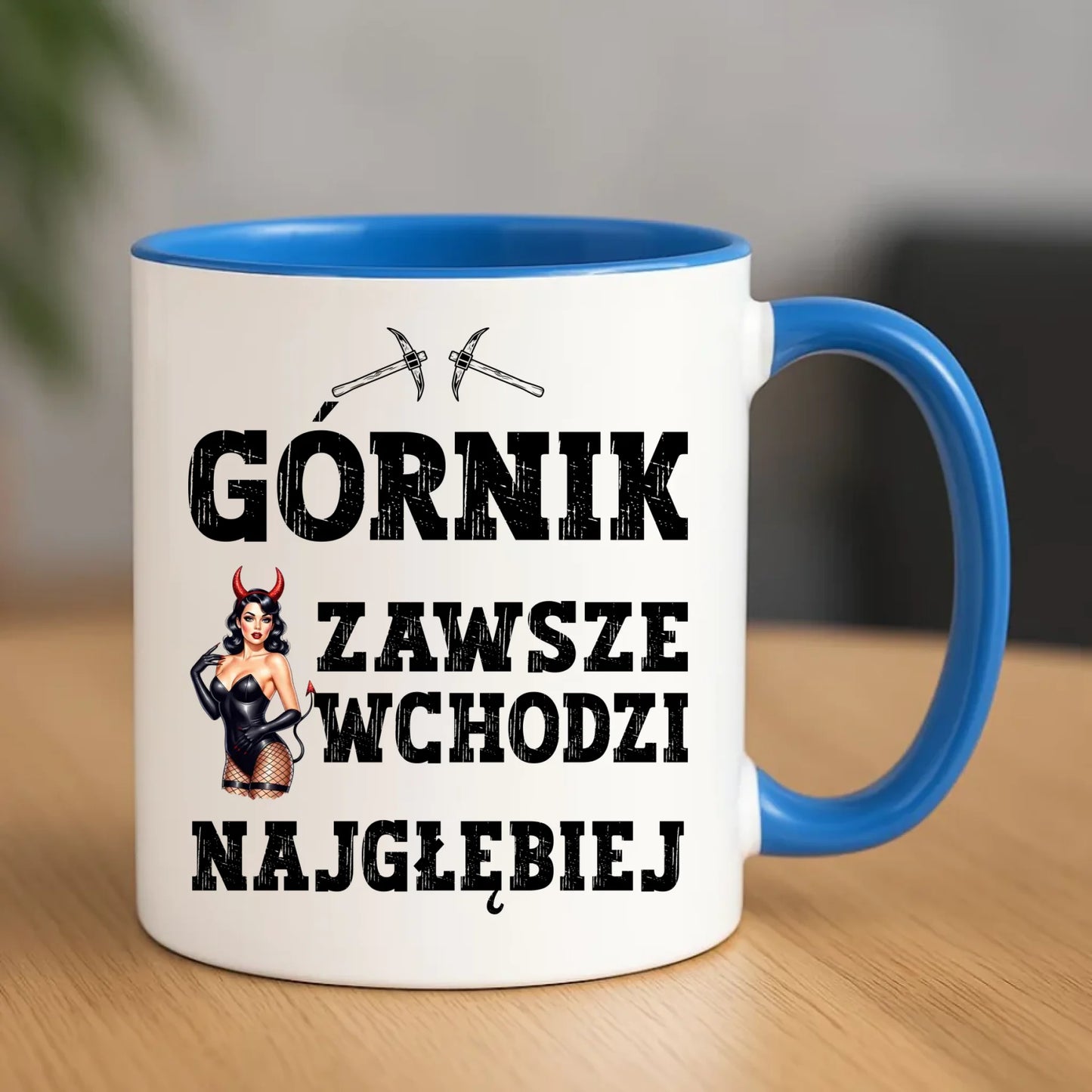 Kubek - prezent dla górnika - Górnik zawsze wchodzi najgłębiej G22 - StoryCups.pl