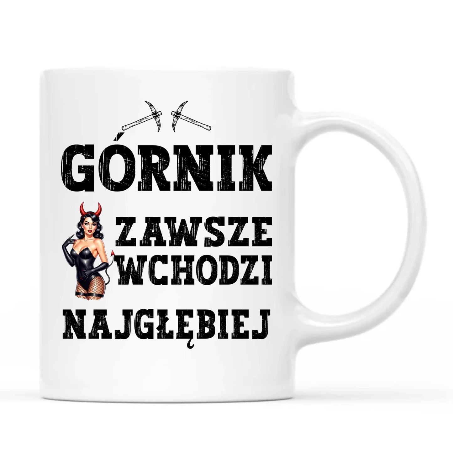 Kubek - prezent dla górnika - Górnik zawsze wchodzi najgłębiej G22 - StoryCups.pl