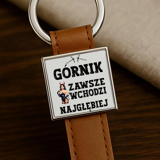 Brelok - prezent dla górnika - Górnik zawsze wchodzi najgłębiej G22 - StoryCups.pl