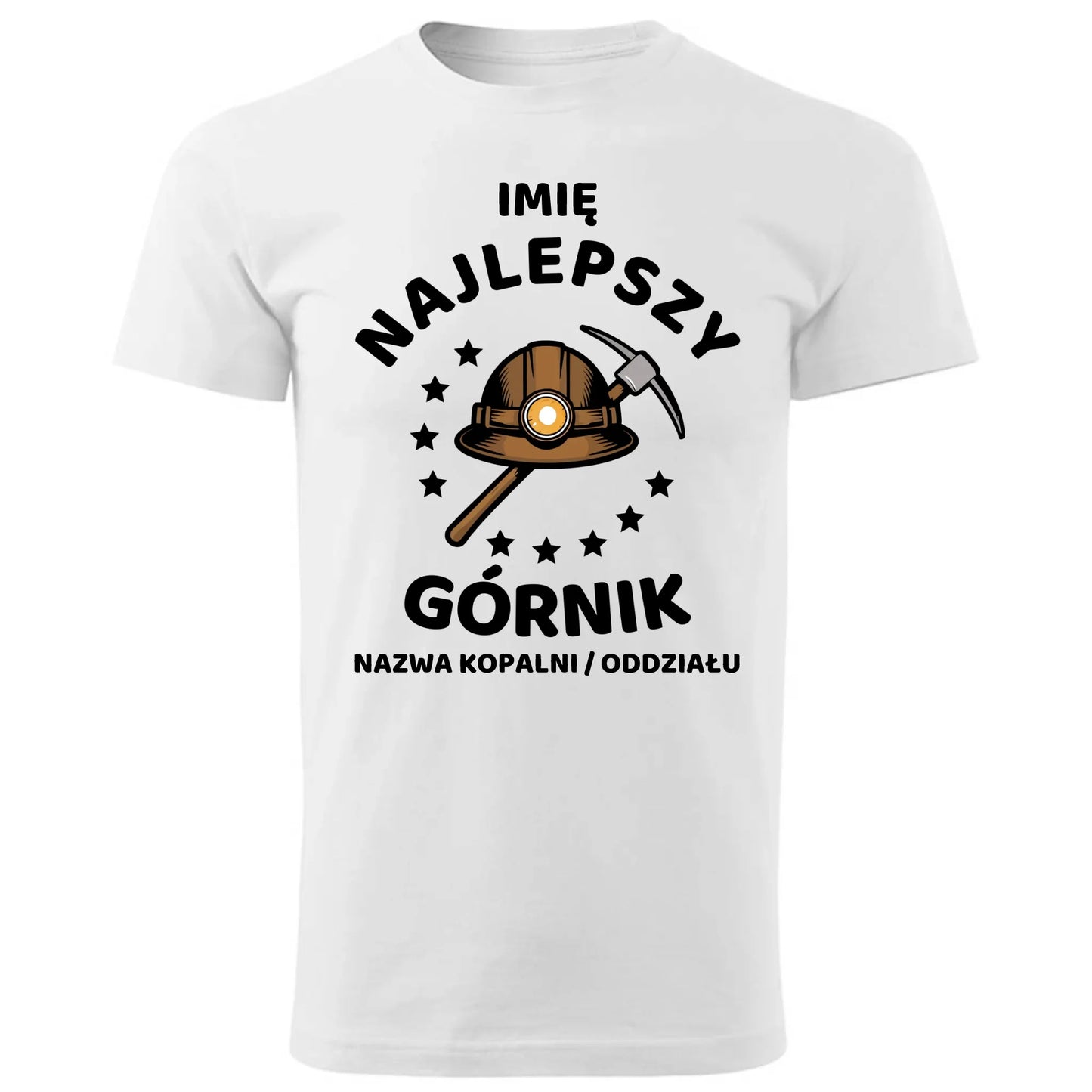 Koszulka męska - prezent dla górnika - Najlepszy górnik - personalizowana G23 - StoryCups.pl