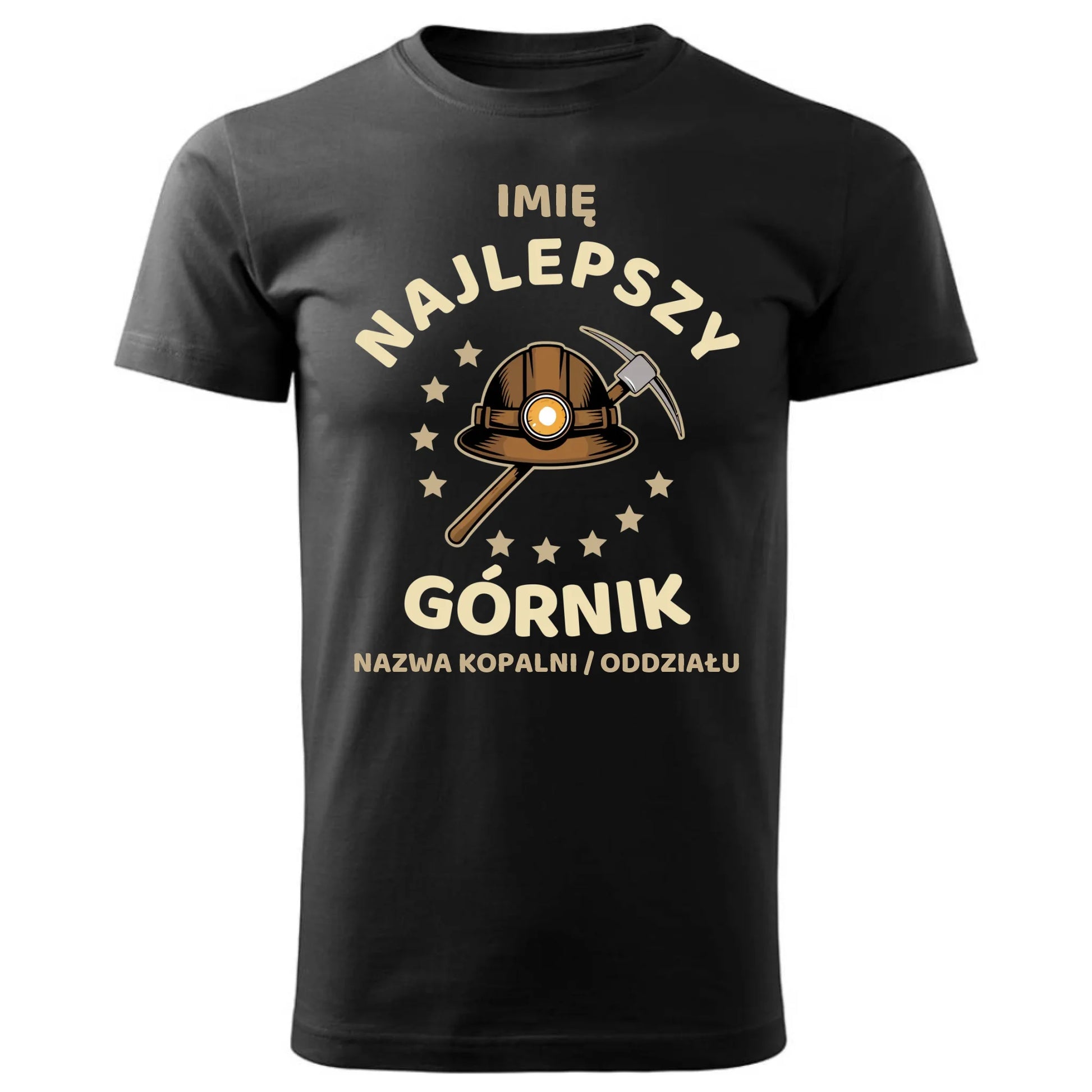 Koszulka męska - prezent dla górnika - Najlepszy górnik - personalizowana G23 - StoryCups.pl