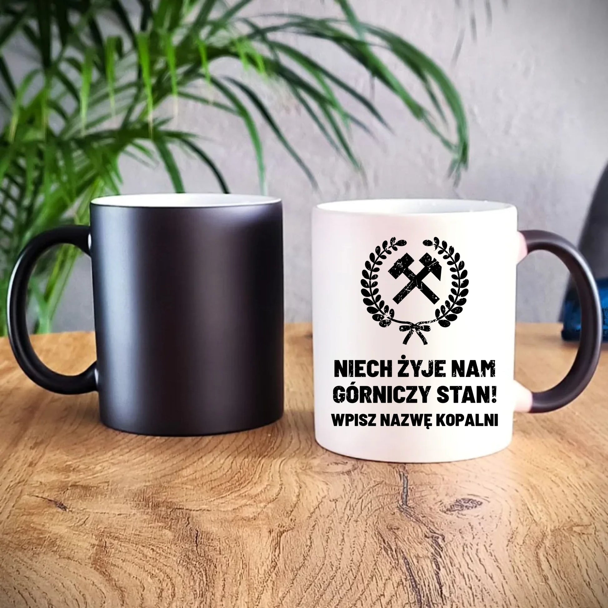 Kubek magiczny - prezent dla górnika - Niech żyje nam górniczy stan - personalizowany G24 - StoryCups.pl