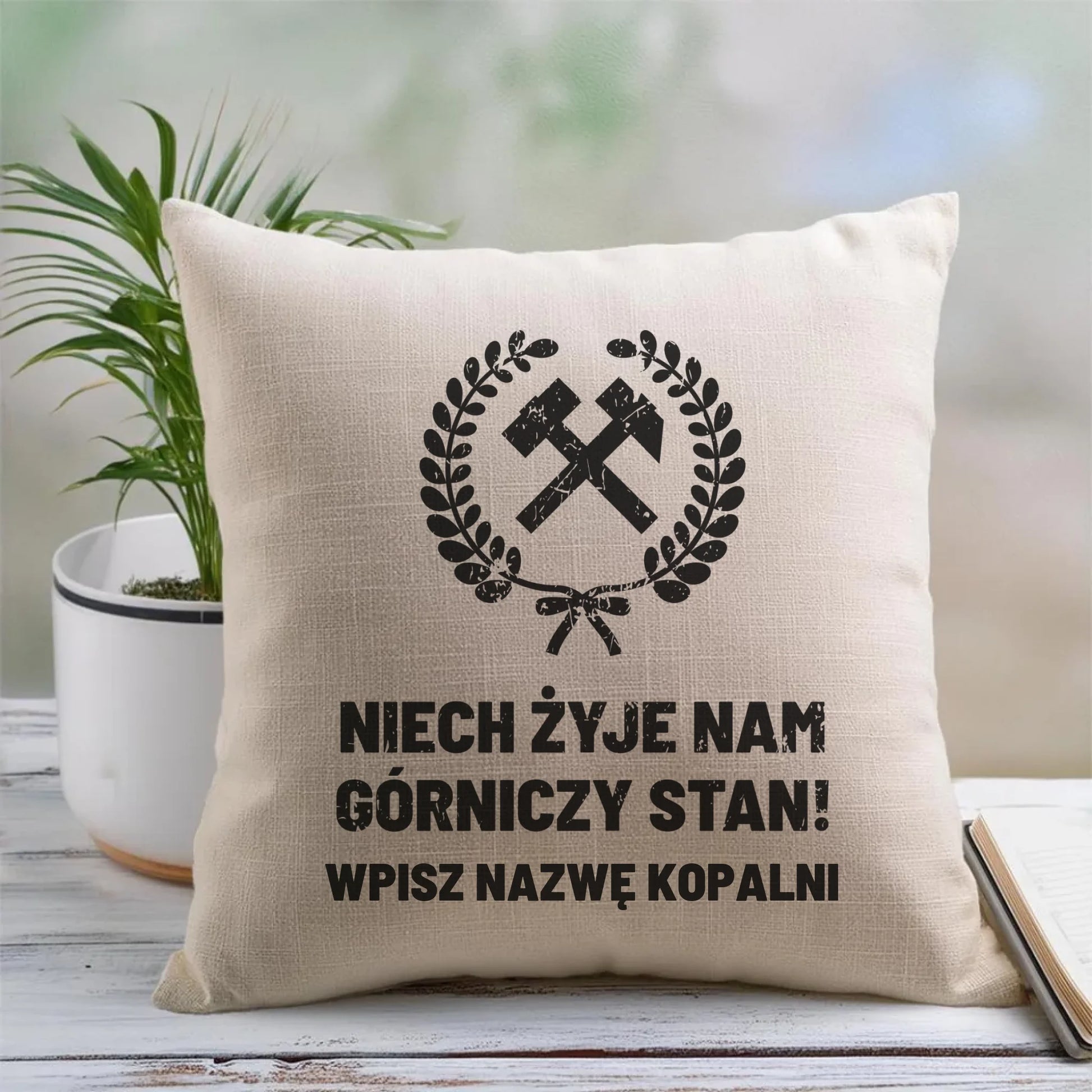 Poduszka - prezent dla górnika - Niech żyje nam górniczy stan - personalizowana G24 - StoryCups.pl