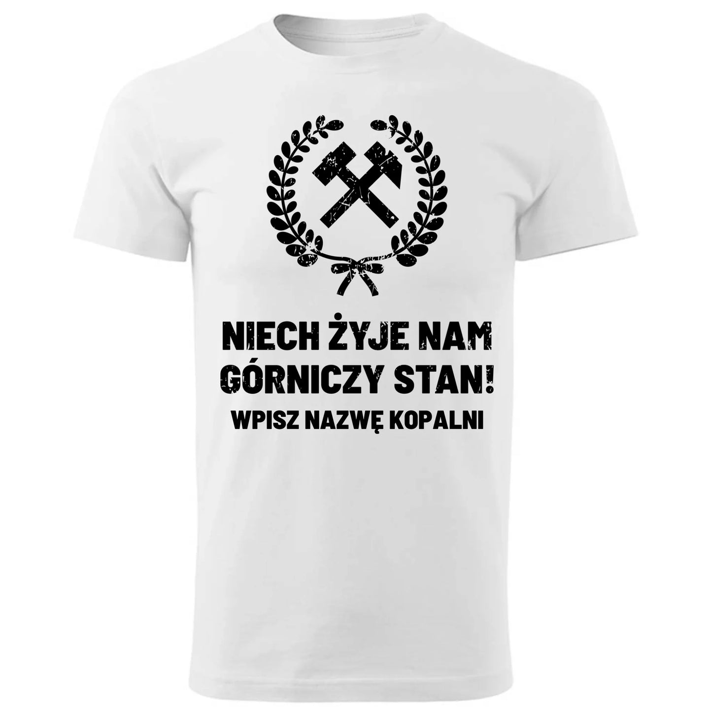 Koszulka męska - prezent dla górnika - Niech żyje nam górniczy stan - personalizowana G24 - StoryCups.pl