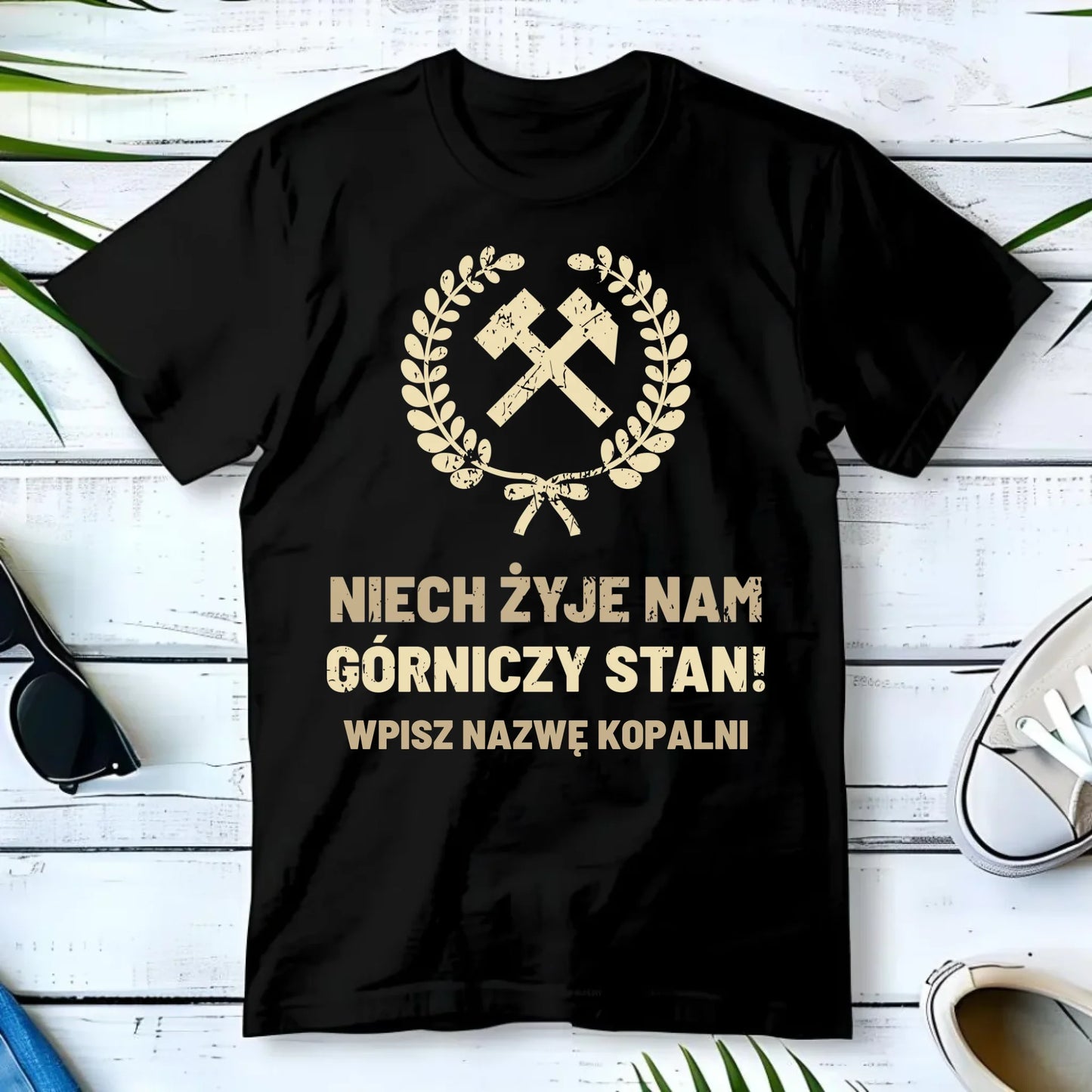 Koszulka męska - prezent dla górnika - Niech żyje nam górniczy stan - personalizowana G24 - StoryCups.pl