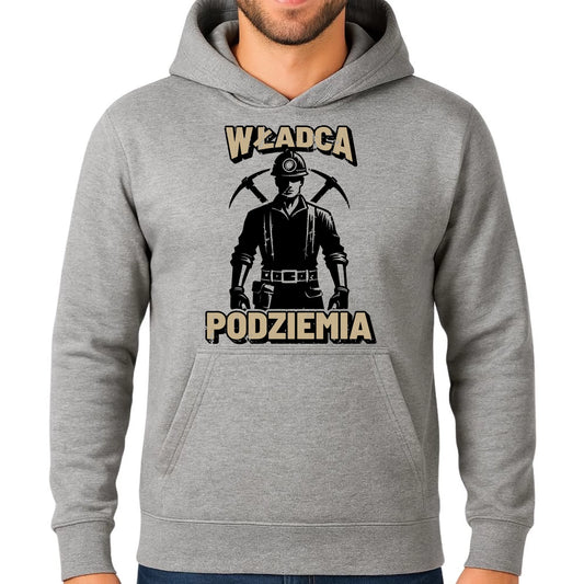 Bluza męska z kapturem - prezent dla górnika - Władca podziemia G25 - StoryCups.pl